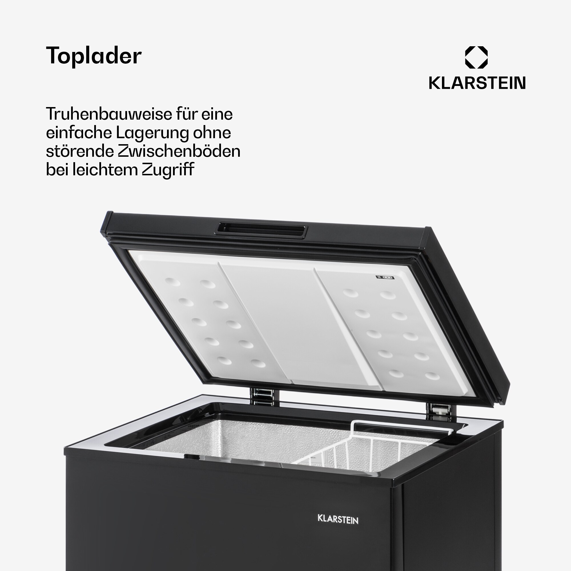Iceblokk 100 Gefriertruhe Gefrierschrank 100 L 75 W Schwarz 100 Liter