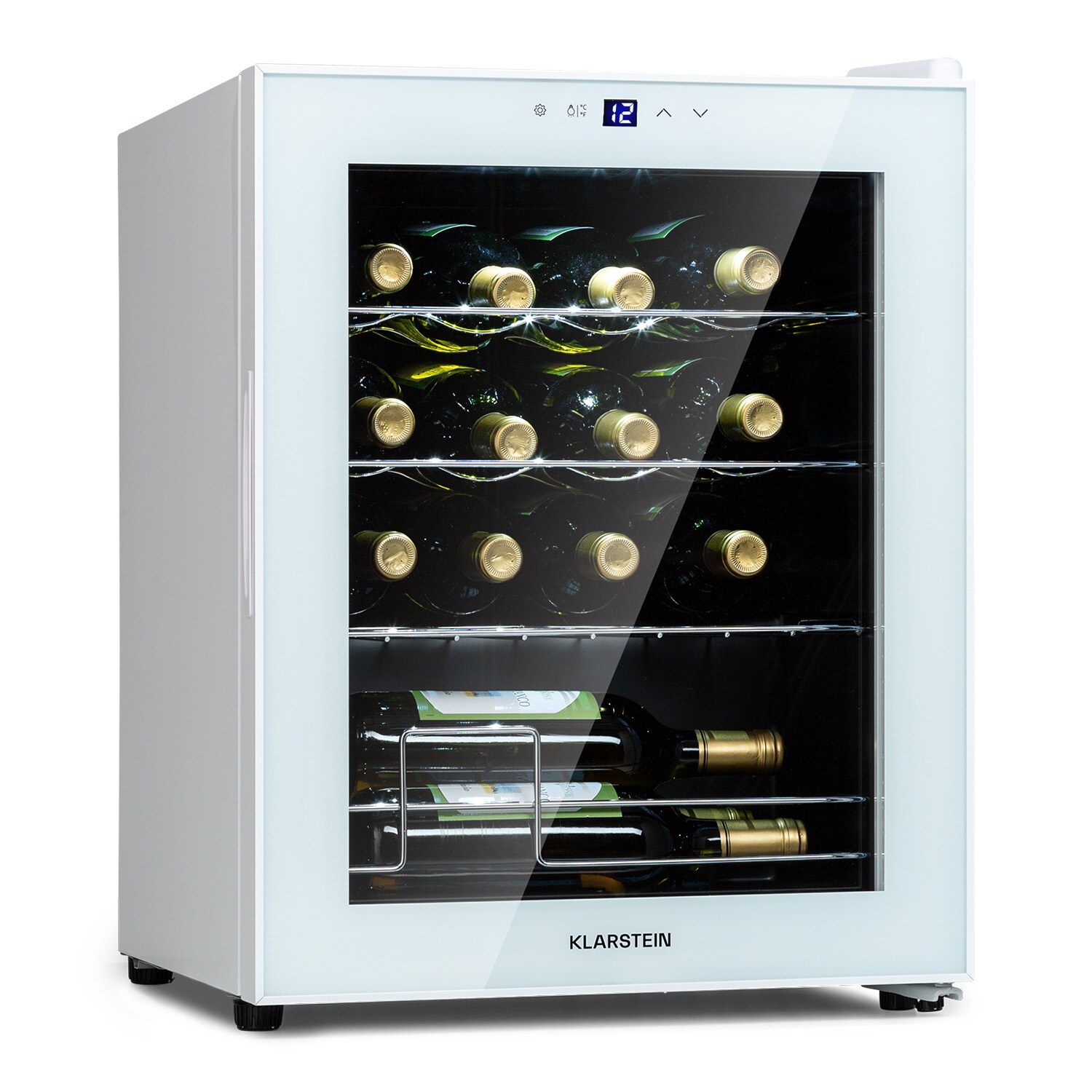 Shiraz 16 Quartz Weink&uuml;hlschrank 42l Touch-Bedienfeld 160 W 5-18 &deg;C Wei&szlig; 16 Flaschen 1 K&uuml;hlzone - Bild 1