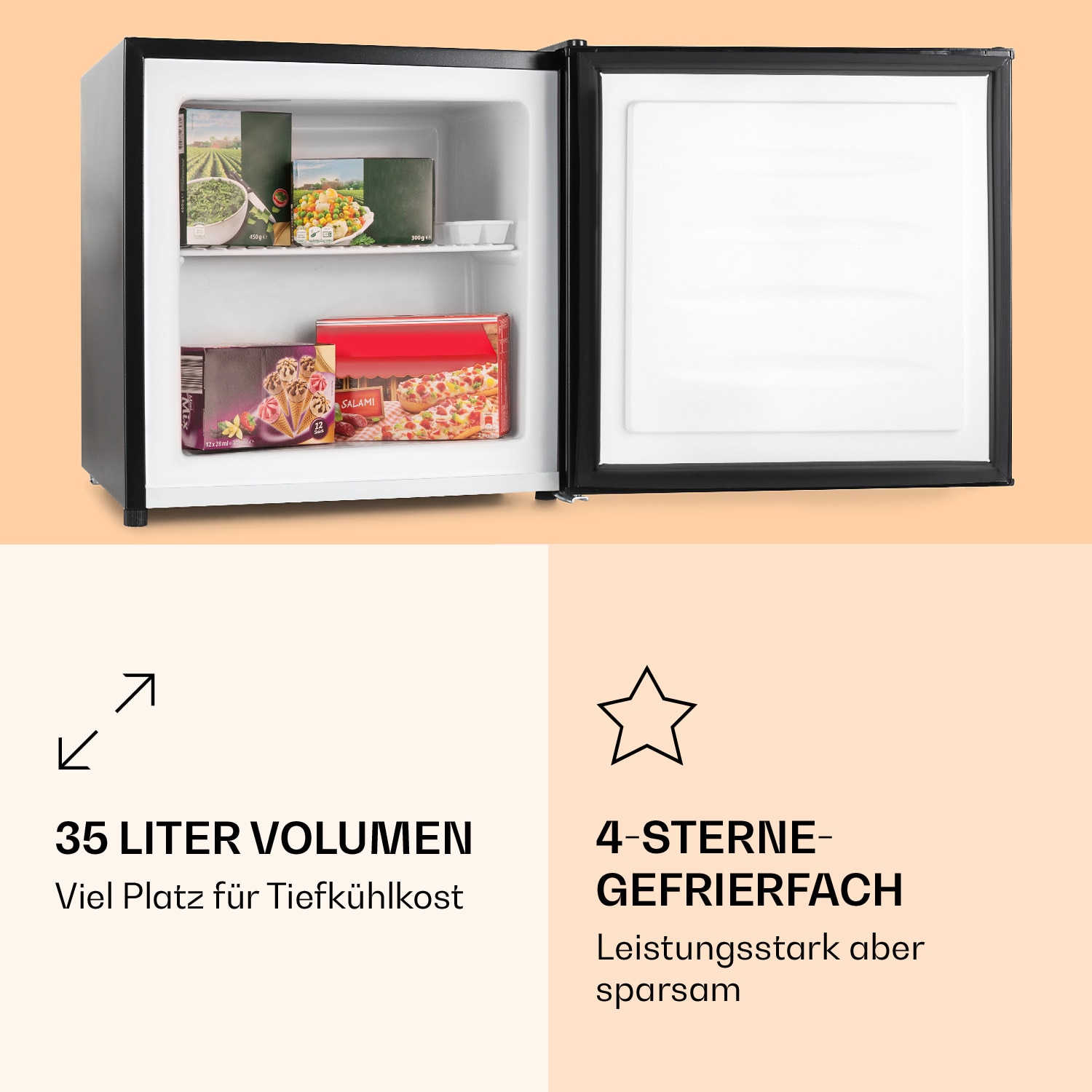 Garfield Gefrierschrank Gefrierwürfel 4-Sterne 35 L 65 W 2 Etagen online kaufen bei Netto