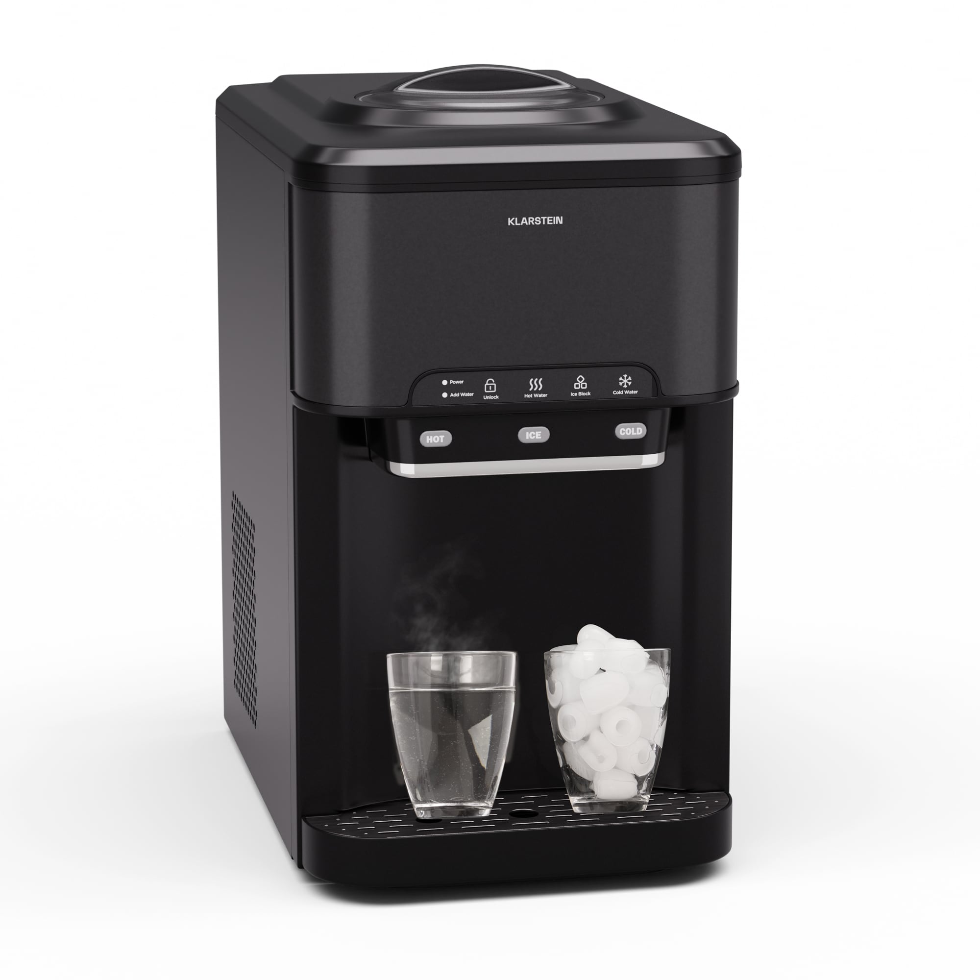 Aqueous Eisw&uuml;rfelmaschine 3-in-1: Eisw&uuml;rfel, Wasserspender: hei&szlig; & kalt 20 kg/24h - Bild 1