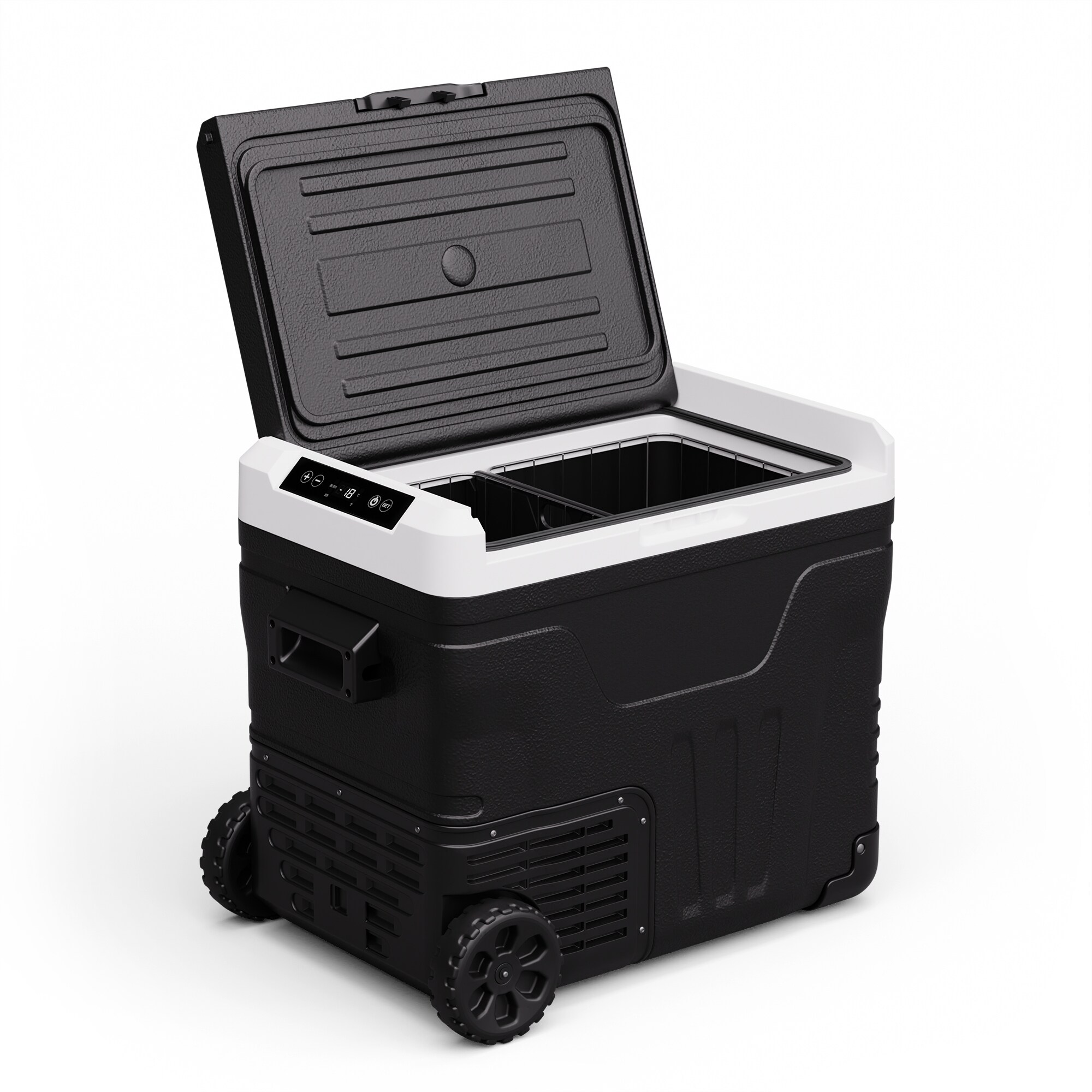 PolarForce 50L Kompressor-K&uuml;hlbox | LCD-Panel | Beleuchtung | Off-Road | Batterieschutz | 12V/230V Schwarz 50 Liter - Bild 1