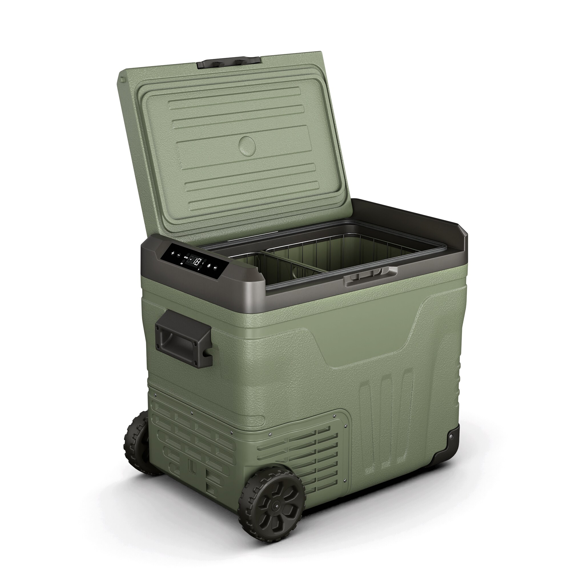 PolarForce 50L Kompressor-K&uuml;hlbox | LCD-Panel | Beleuchtung | Off-Road | Batterieschutz | 12V/230V Gr&uuml;n 50 Liter - Bild 1