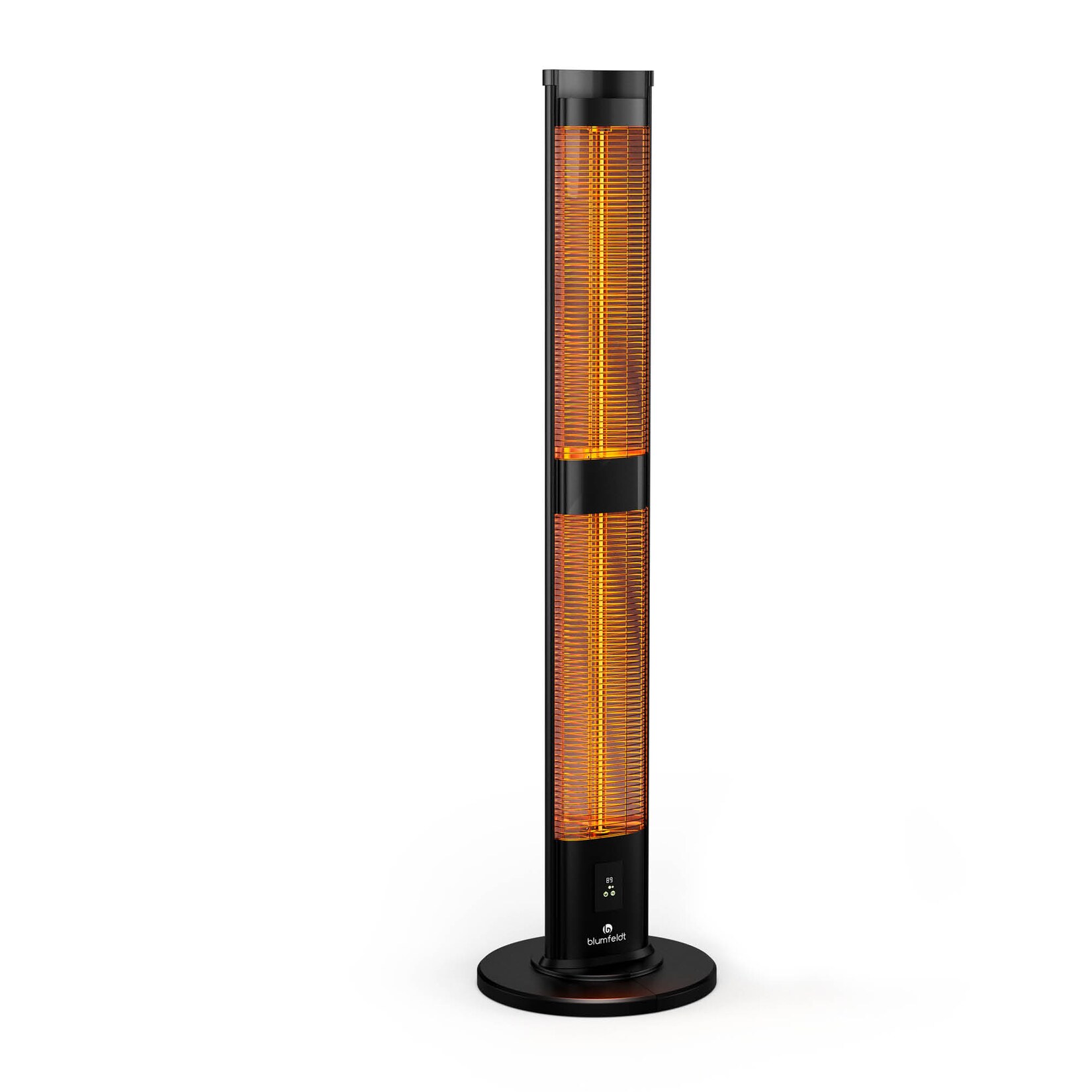 BlazeTower Standheizer   3000 W   Außenbereich   3 Stufen   IP45   Fernbedienung   Timer