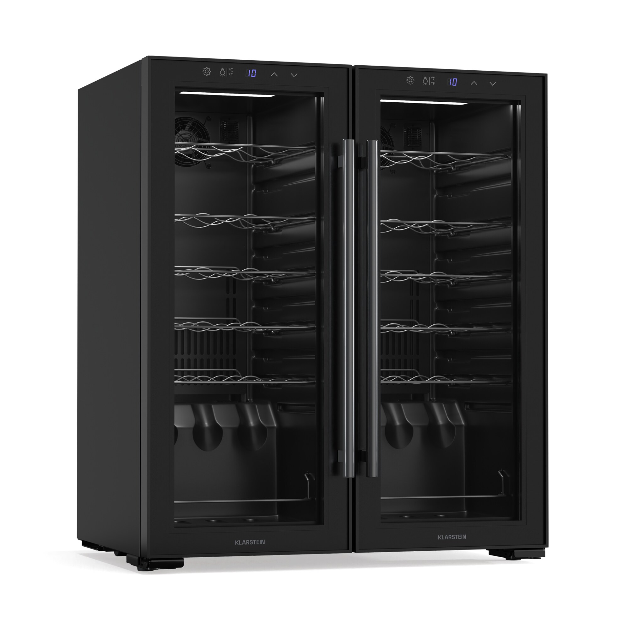 Shiraz Weink&uuml;hlschrank | 2 K&uuml;hlzonen | LED-Beleuchtung | Touch-Control | freistehend Schwarz 36 Flaschen 2 K&uuml;hlzonen - Bild 1