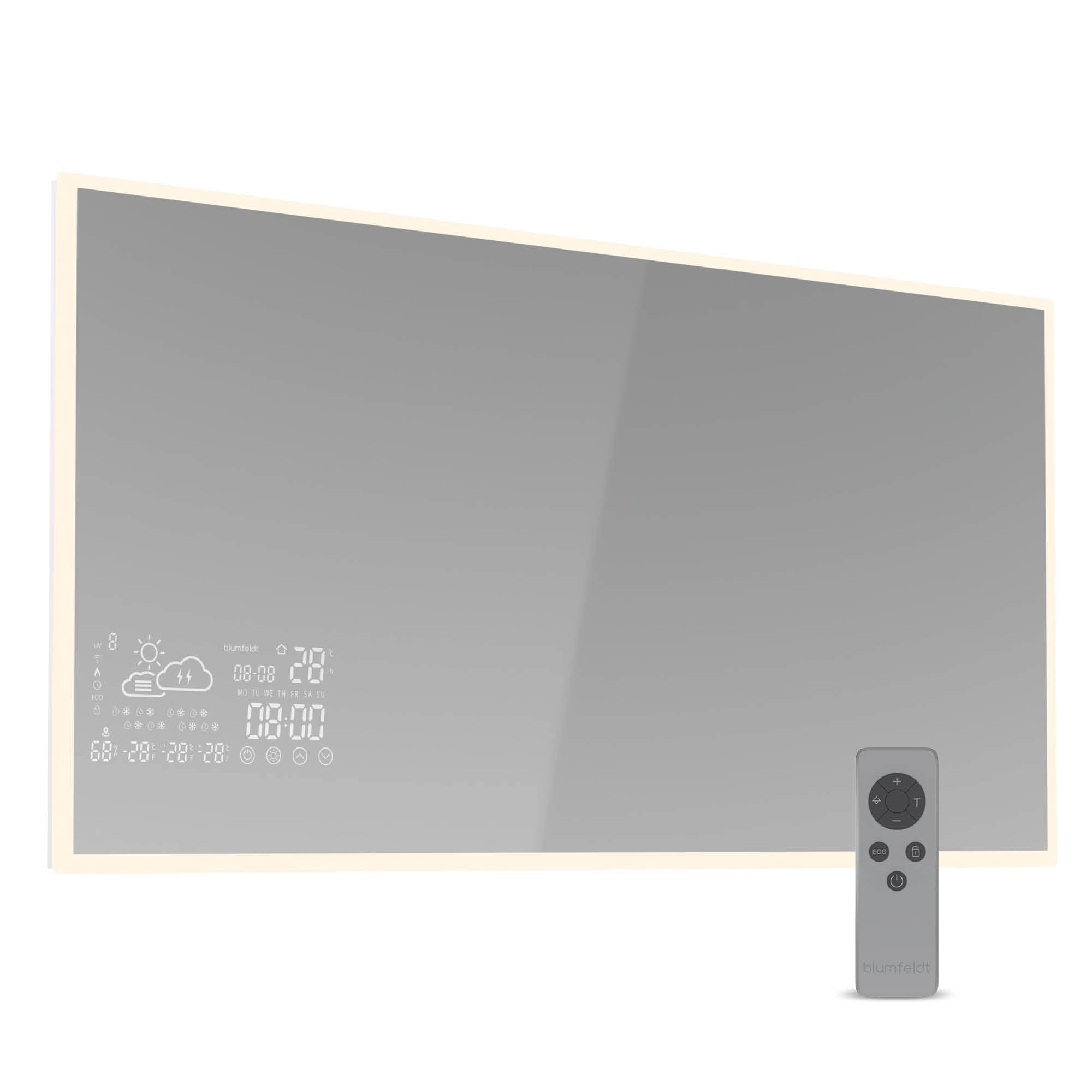 Infrared Heater | Smart Mirror | Infrarot | 600 W | IP44 Schwarz 120 x 60 cm - Bild 1
