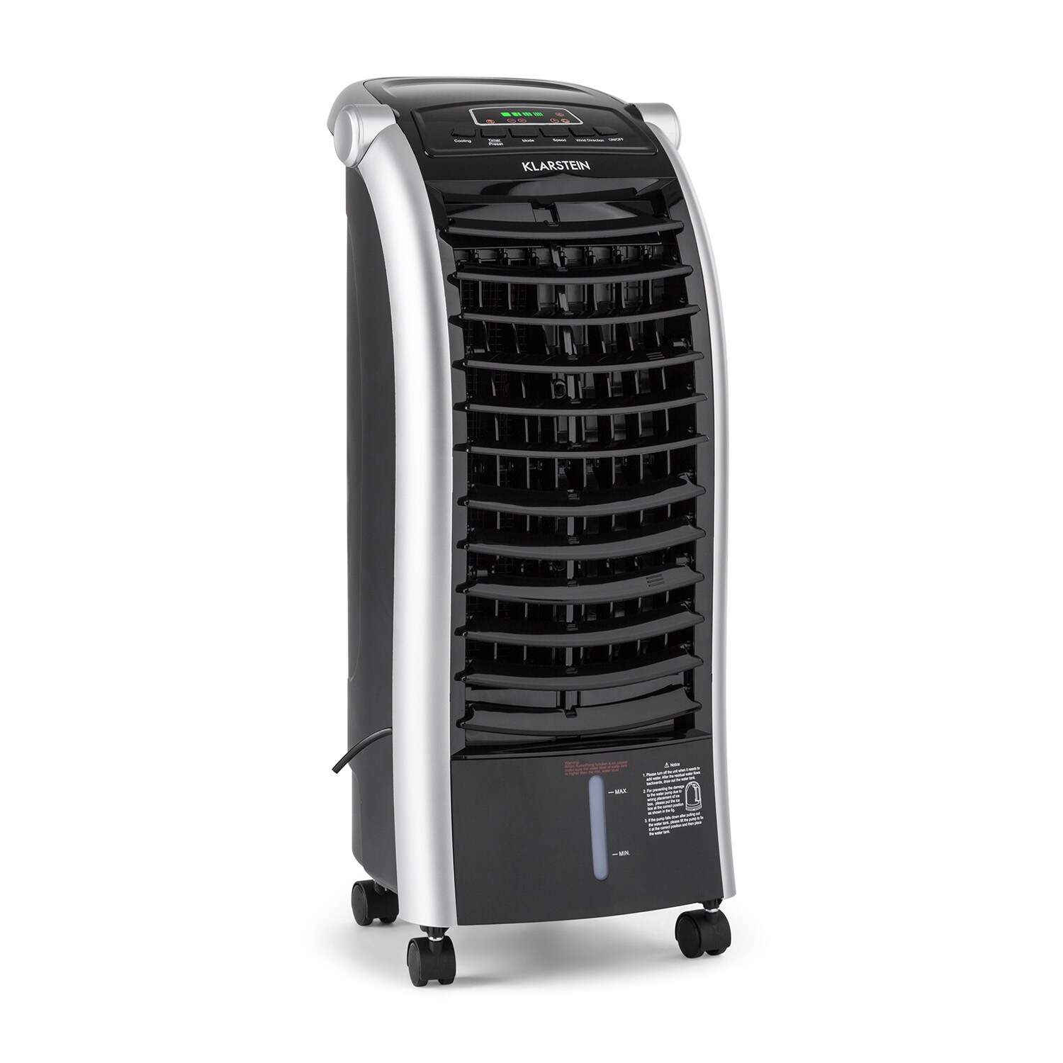 Maxfresh Ventilator Luftkühler 4-in-1-Funktion 6L-Tank 55W Timer Schwarz