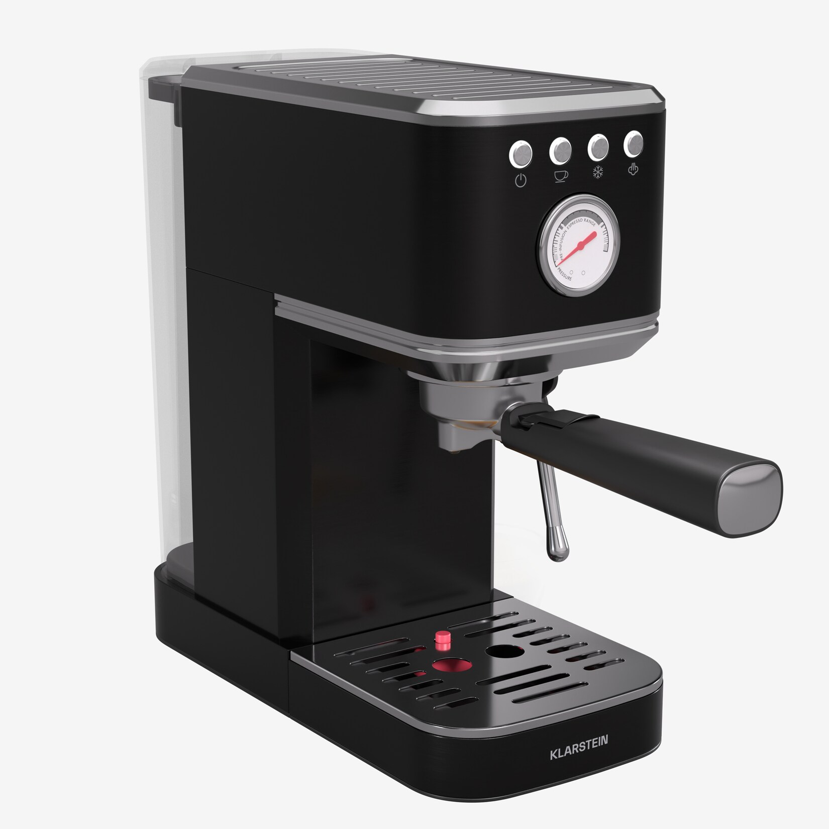 SteelPresso Slim Espressomaschine   Siebträger   inkl. Zubehör Schwarz