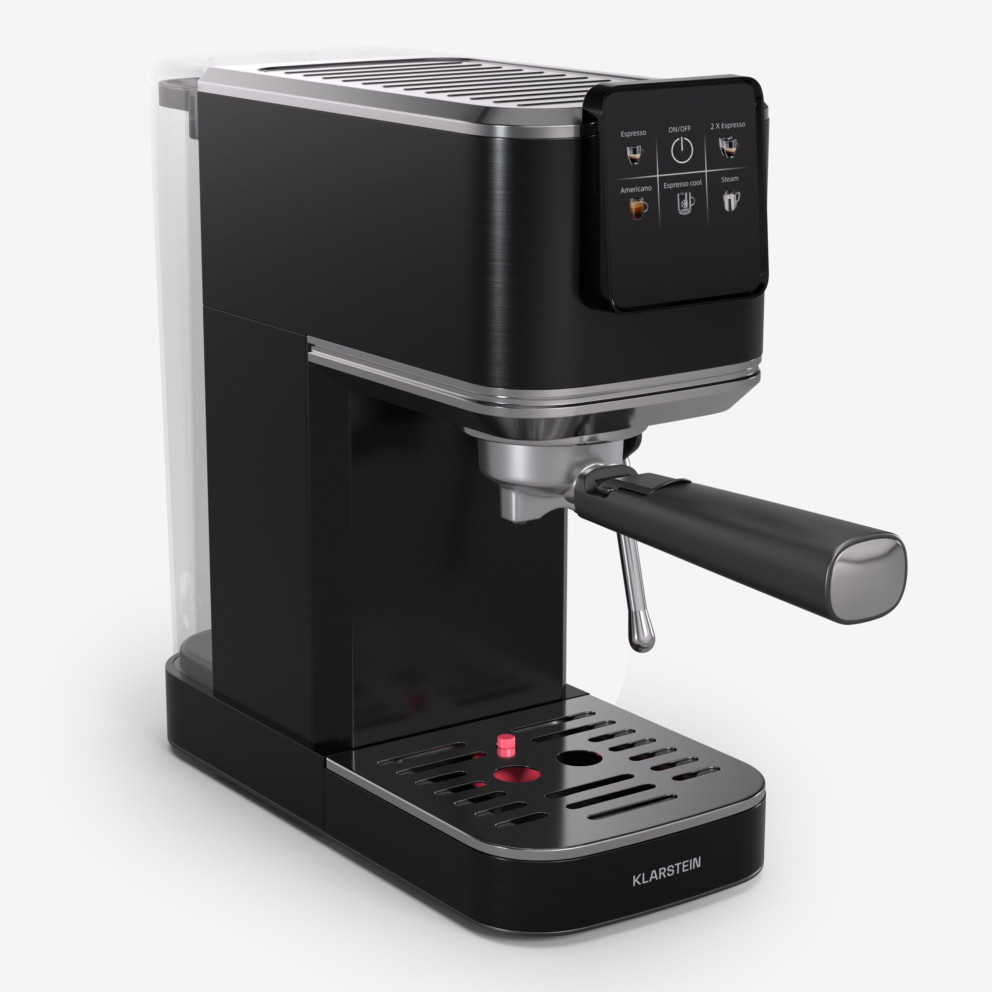 SteelPresso Slim Touch Espressomaschine | Siebtr&auml;ger | Touch-Display Schwarz - Bild 1