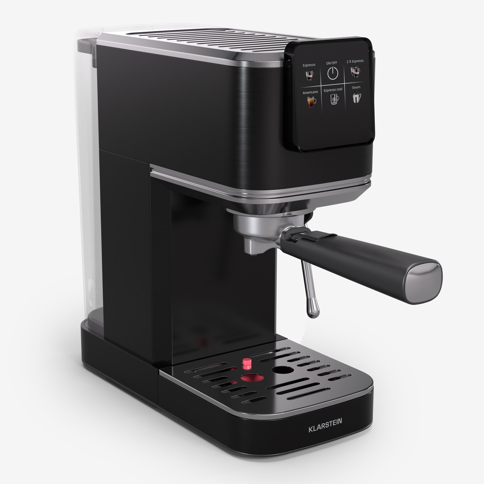 SteelPresso Slim Touch Espressomaschine   Siebträger   Touch-Display Schwarz | 04060656533518