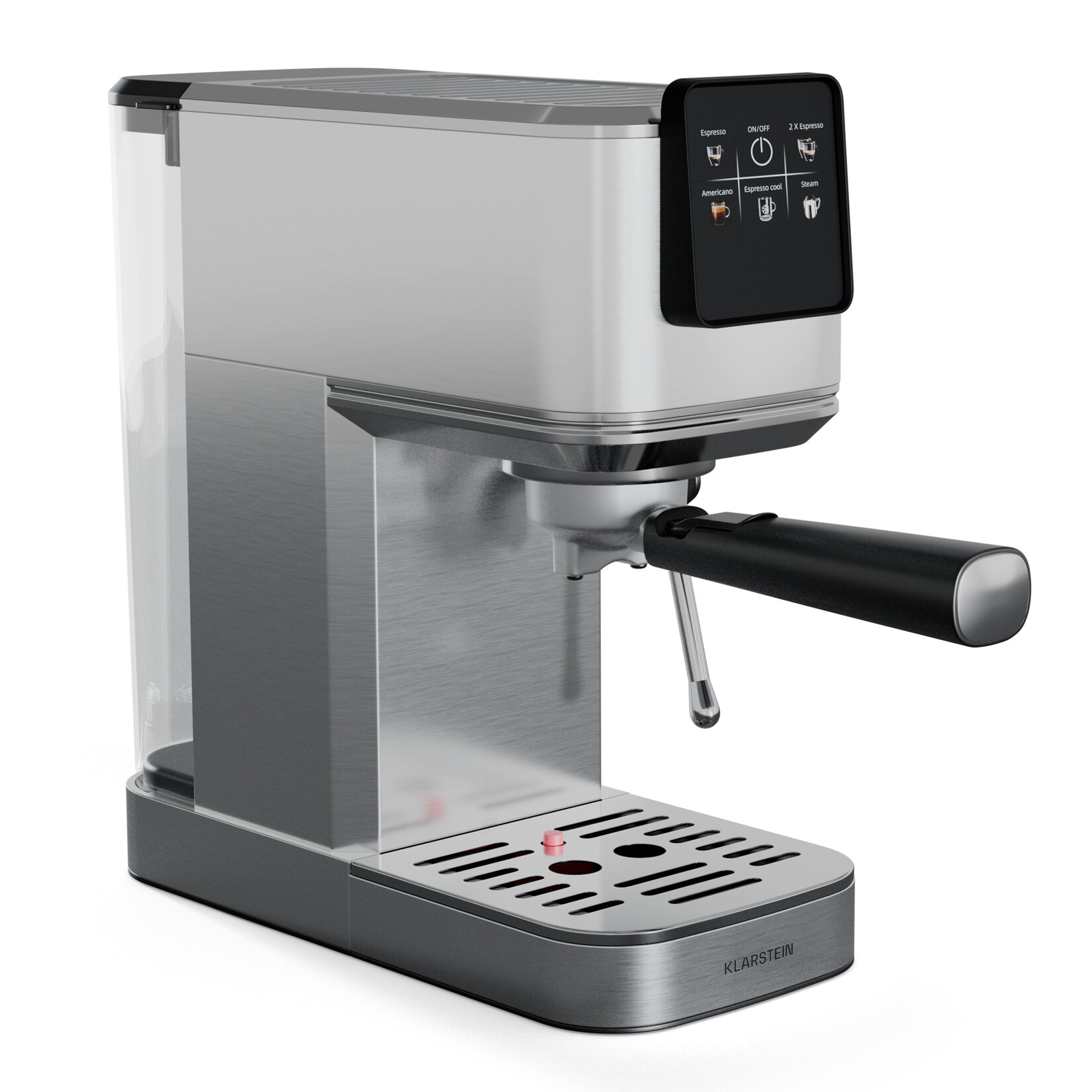 SteelPresso Slim Touch Espressomaschine   Siebträger   Touch-Display Edelstahl
