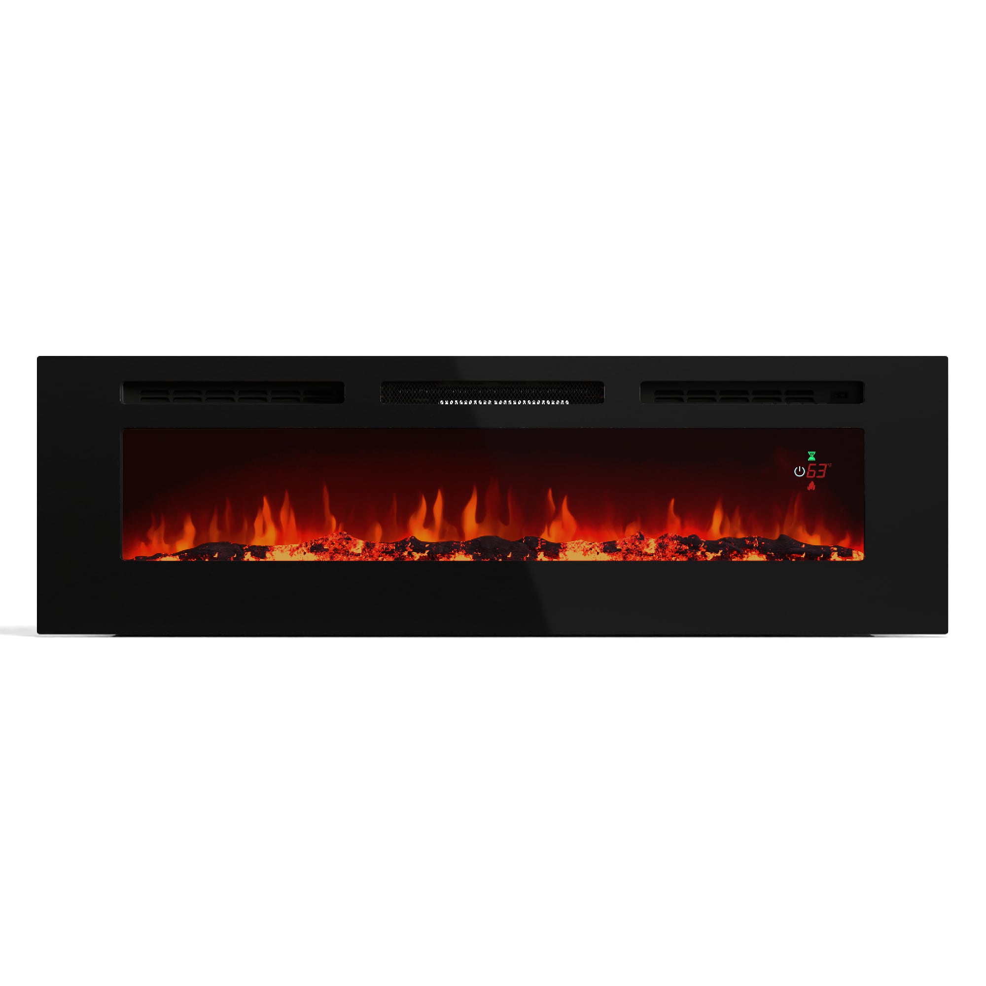 Galeras Smart Elektrokamin | 2 Heizstufen | 16 &ndash; 30&deg; | LED-Flammenillusion | IOT-f&auml;hig Schwarz 152.5 x 47 x 13 cm - Bild 1