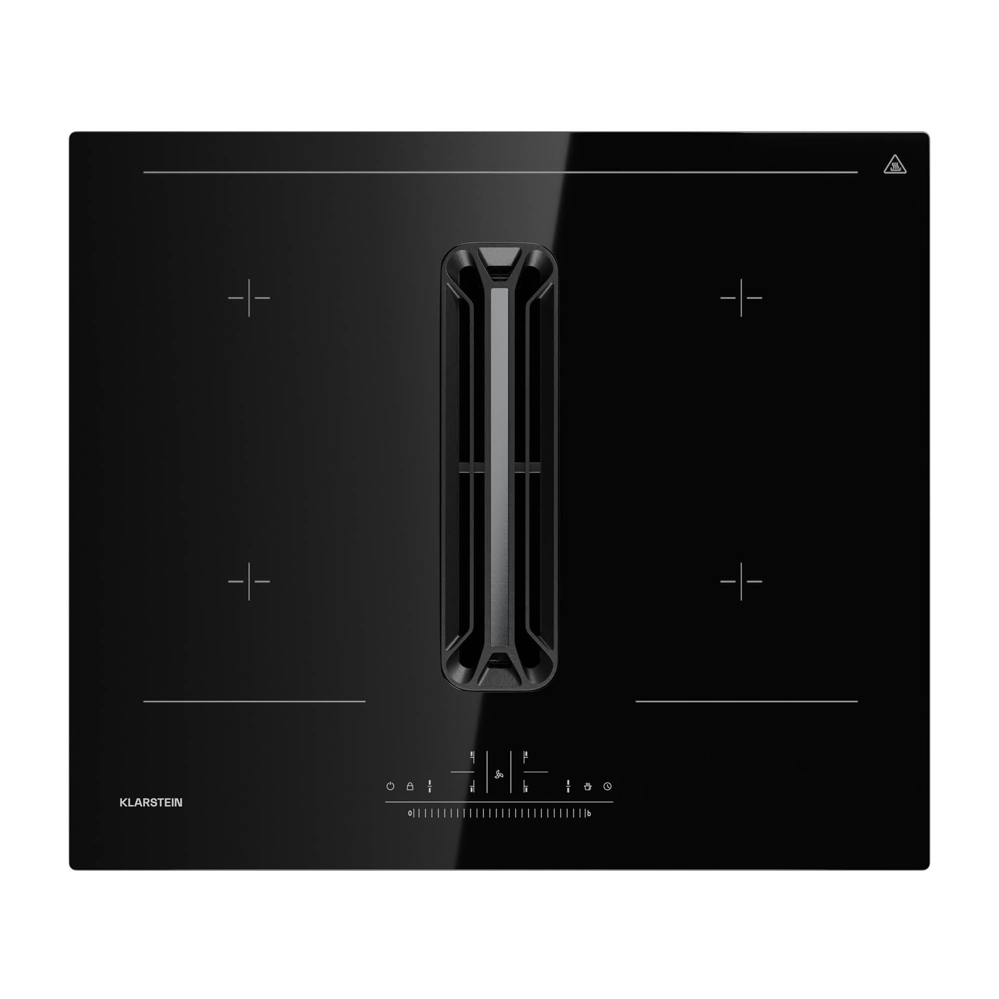 AirJet 60 Down Air System | Induktionskochfeld mit Abzugshaube | 10000 W | 600 m&sup3;/h | Boost Schwarz - Bild 1