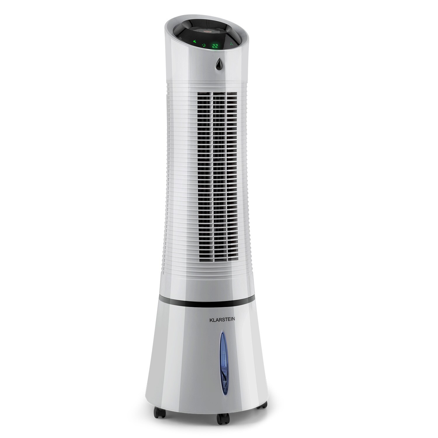 Skyscraper Ice 4-in-1 Luftkühler Ventilator 210 m³/h 30 W Oszillation mobil Fernbedienung Grau | 04060656225314