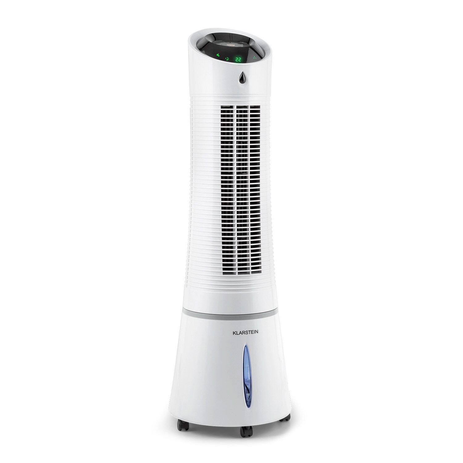 Skyscraper Ice 4-in-1 Luftkühler Ventilator 210 m³/h 30 W Oszillation mobil Fernbedienung Weiß | 04260414890482