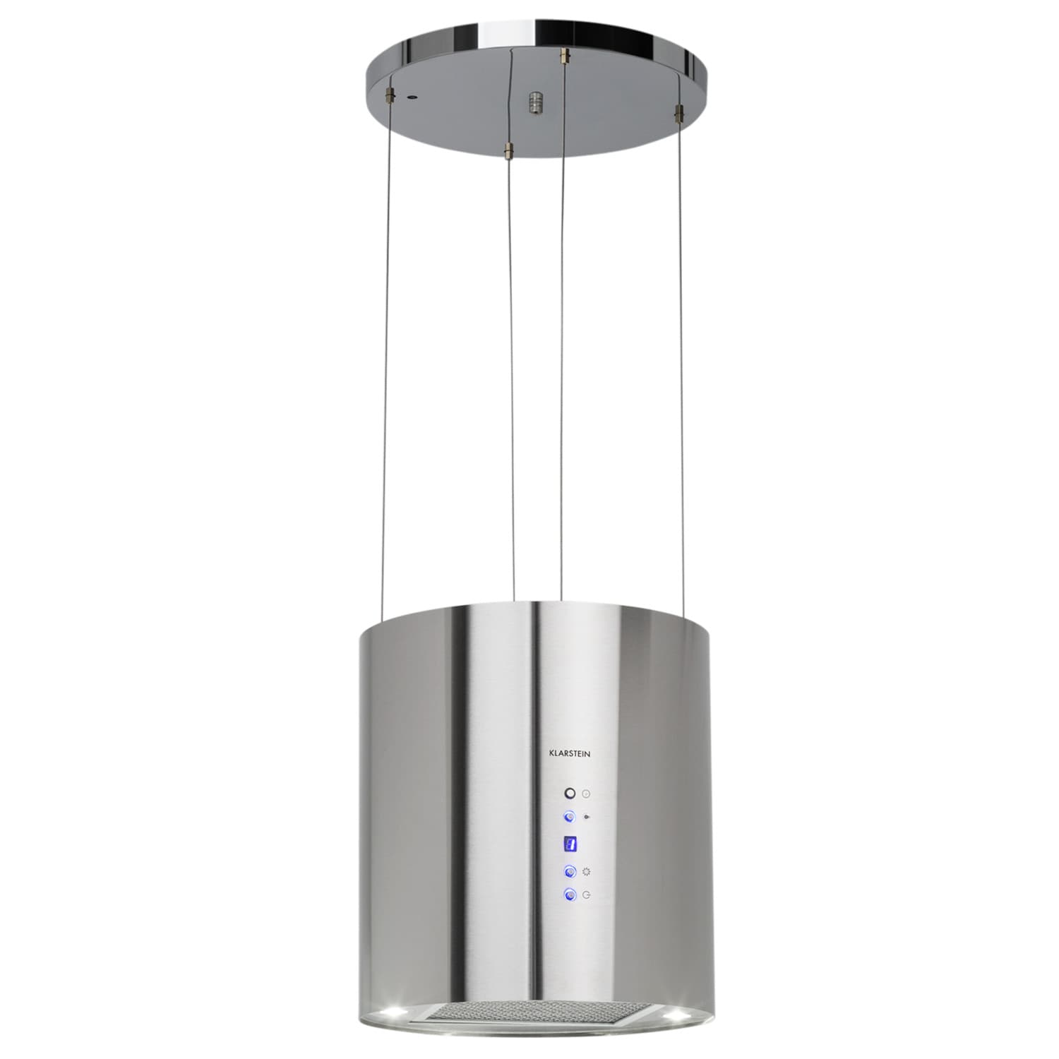 Barett Inselabzugshaube &Oslash;35cm Umluft 560 m&sup3;/h LED Aktivkohlefilter Edelstahl geb&uuml;rstet - Bild 1