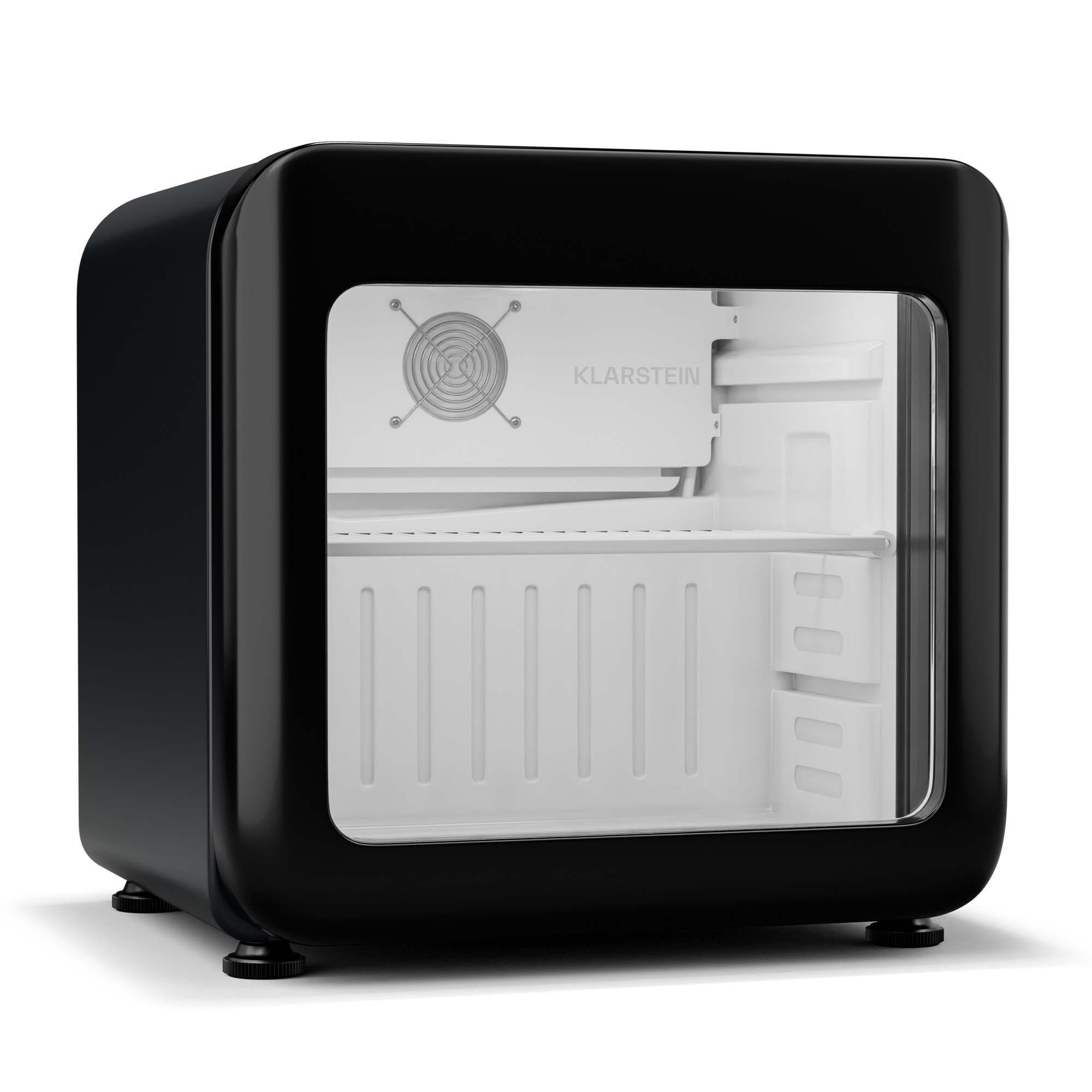 Audrey Evo Getr&auml;nkek&uuml;hlschrank | Retro-Design | Glast&uuml;r | 46 L | EEK C Schwarz 46 Liter - Bild 1