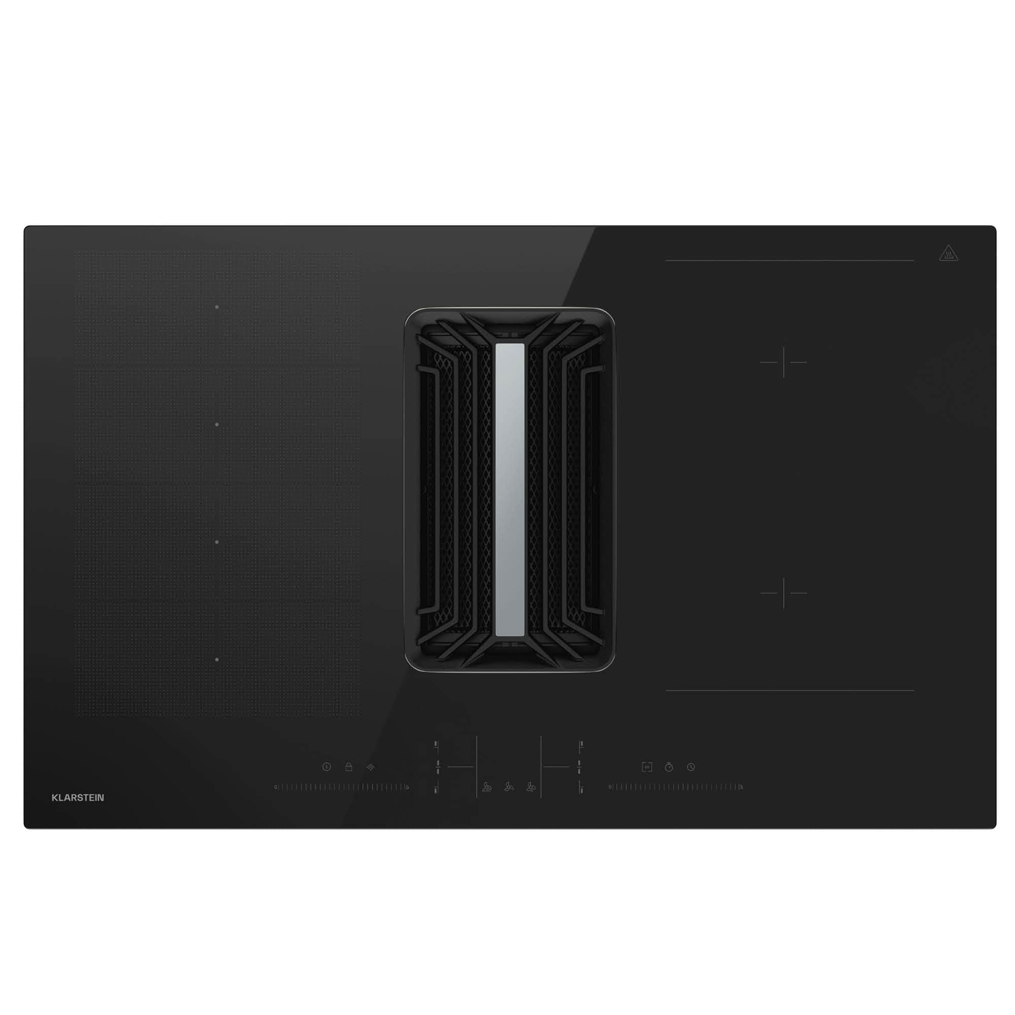 AirJet Hybrid Down Air System | Induktionskochfeld mit integriertem Abzug | 600 m&sup3;/h | EEK A++ Schwarz - Bild 1