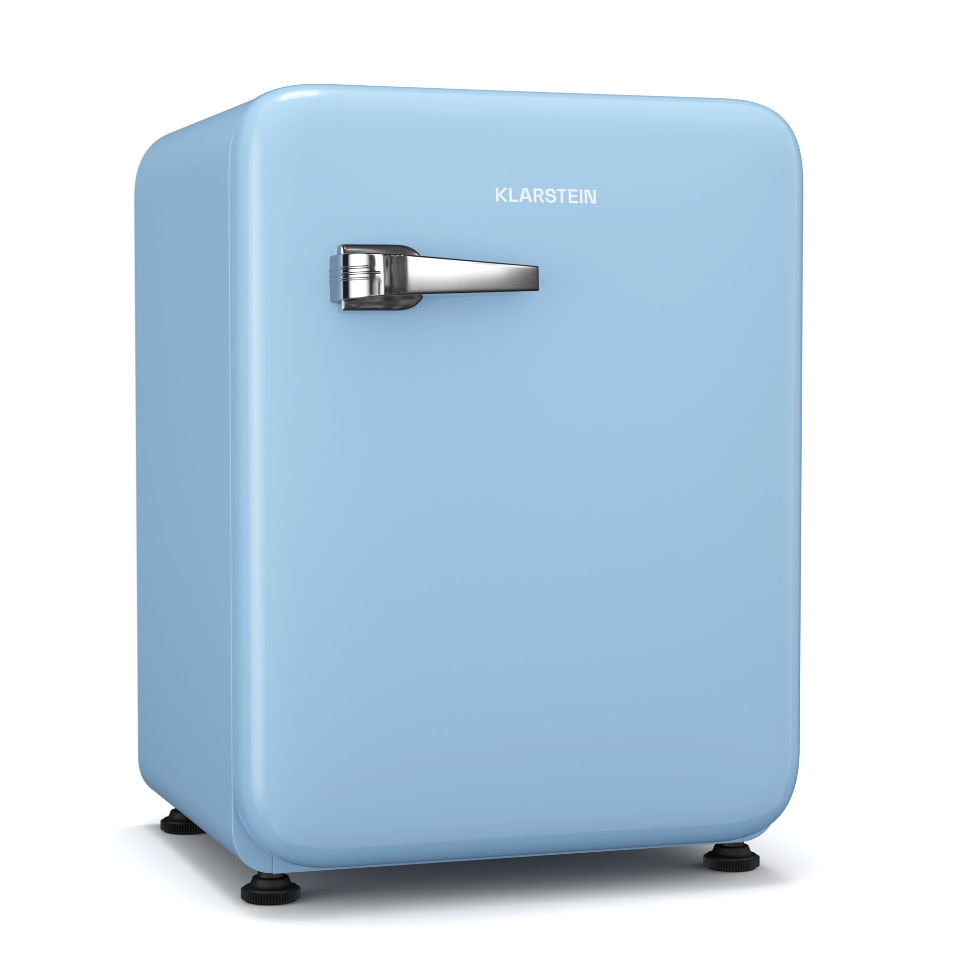 Audrey Evo Mini K&uuml;hlschrank | 68L | Retro-Design | leise | kompakt | 3 Farben Blau 68 Liter - Bild 1