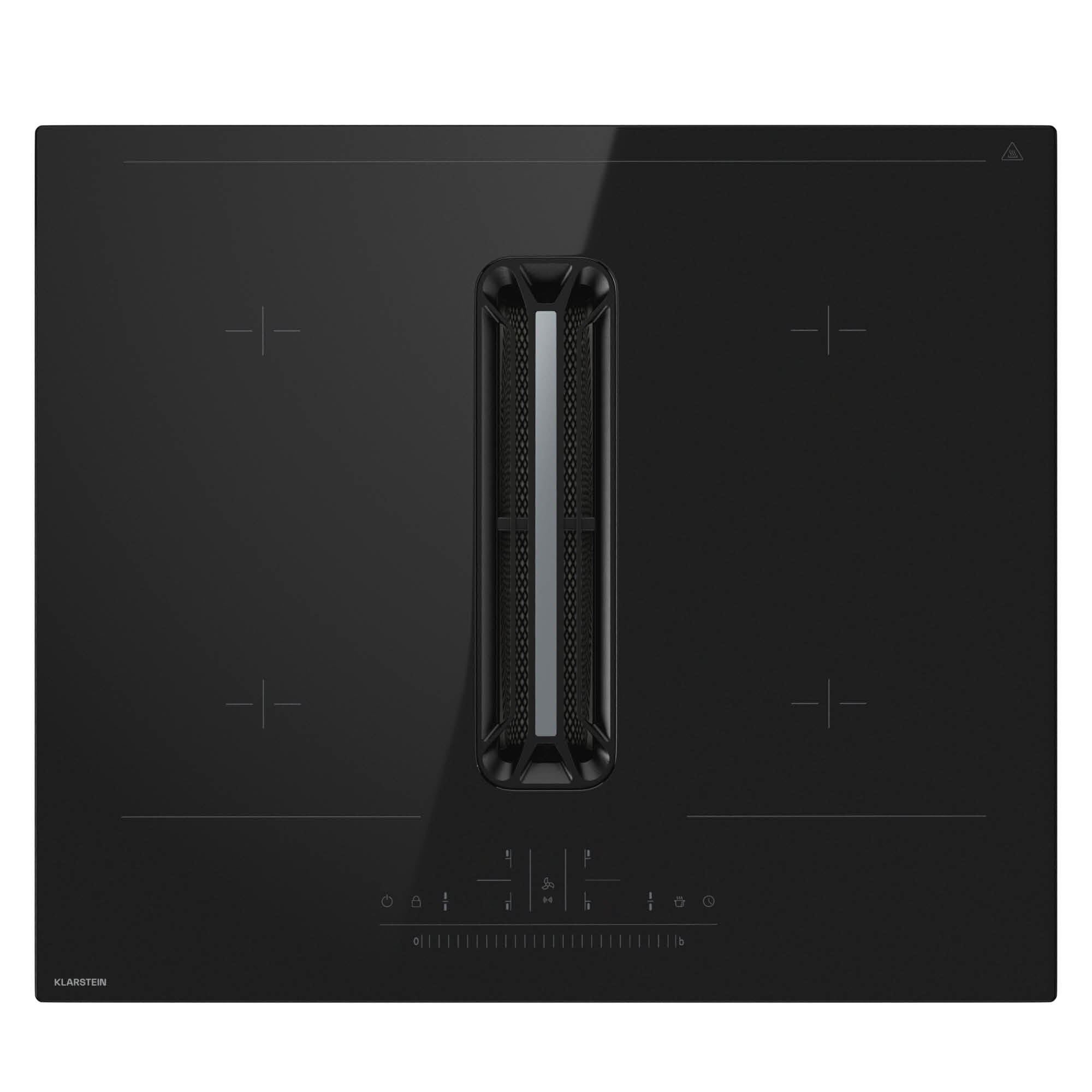 AirJet Hybrid Down Air System | Induktionskochfeld mit integriertem Abzug | 477 m&sup3;/h | EEK A+ Schwarz - Bild 1