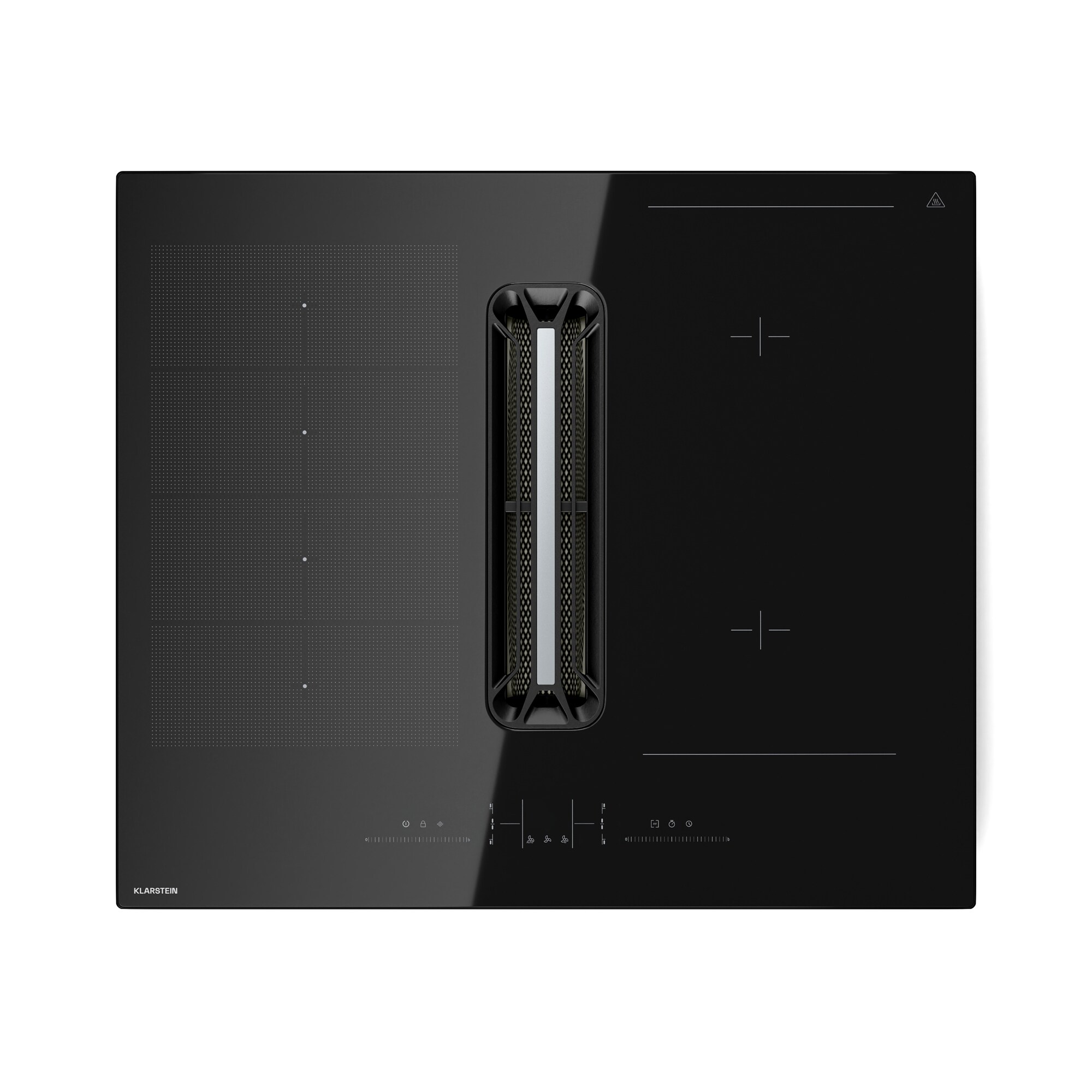 AirJet Hybrid Down Air System | Induktionskochfeld mit integriertem Abzug | 477 m&sup3;/h | EEK A+ Schwarz - Bild 1