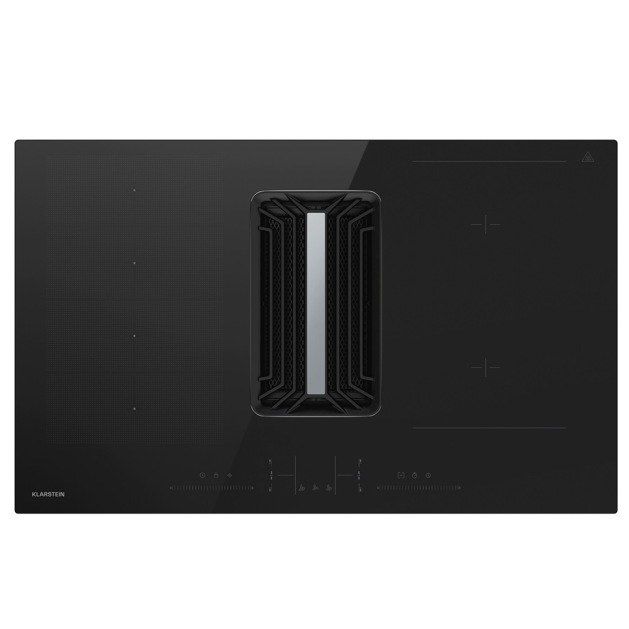 AirJet Hybrid Down Air System | Induktionskochfeld mit integriertem Abzug | 600 m&sup3;/h | EEK A++ Schwarz - Bild 1