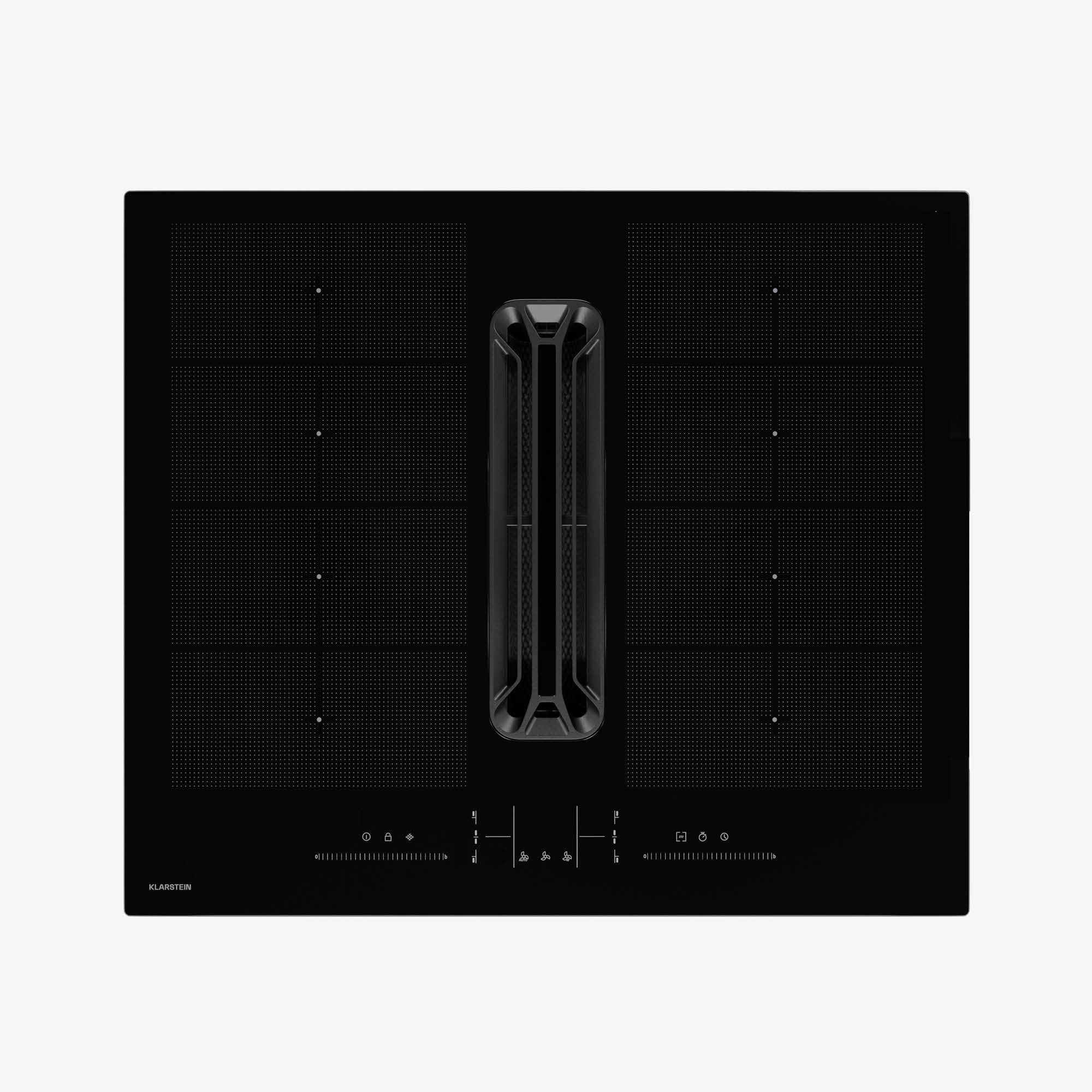 AirJet FlexPro Down Air System | Induktionsherd + Abzugshaube | Flexzone | Booster Schwarz - Bild 1