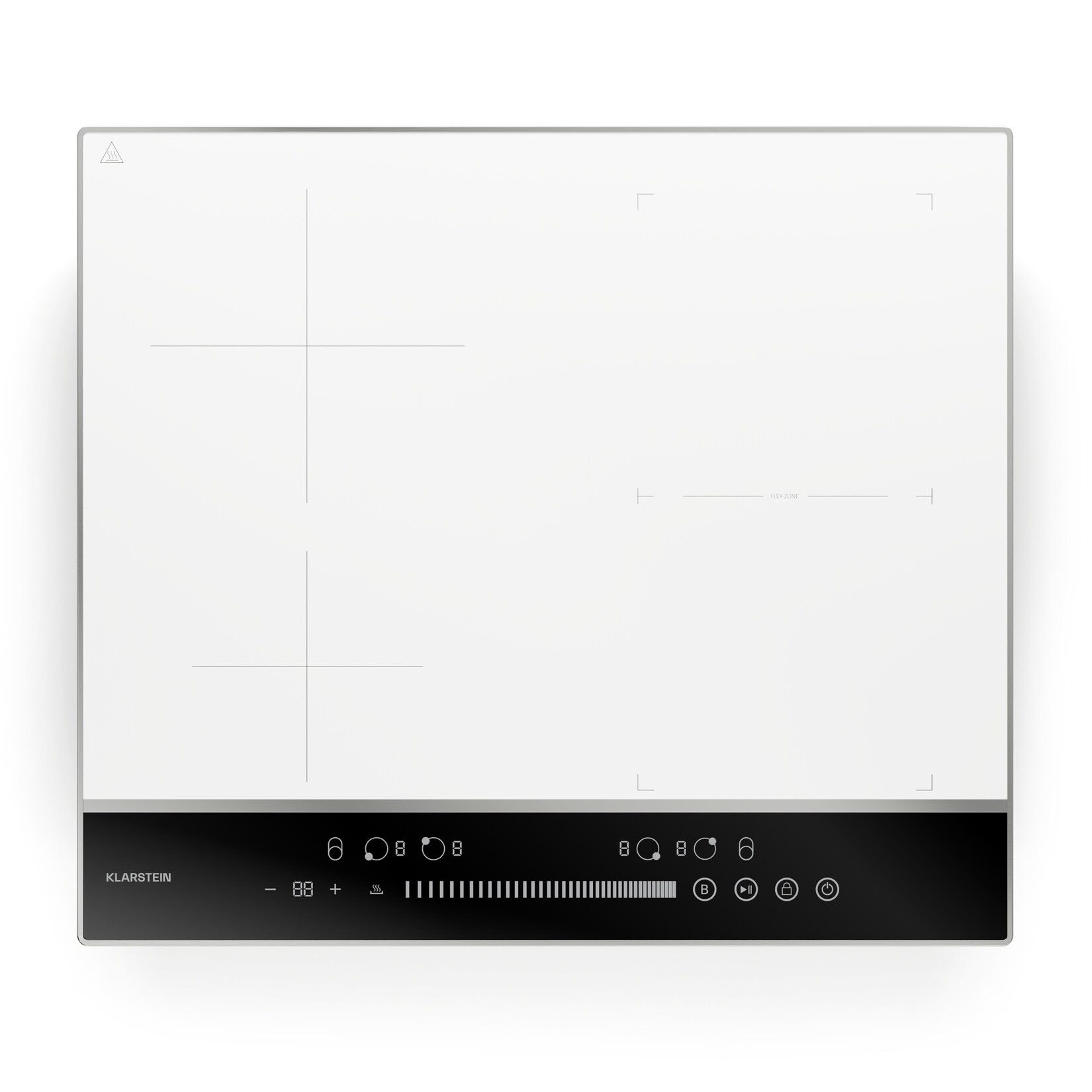 DualTone Hybrid Induktionskochfeld   Flex Zone   LED Display   Slider Control   7200 W Weiß