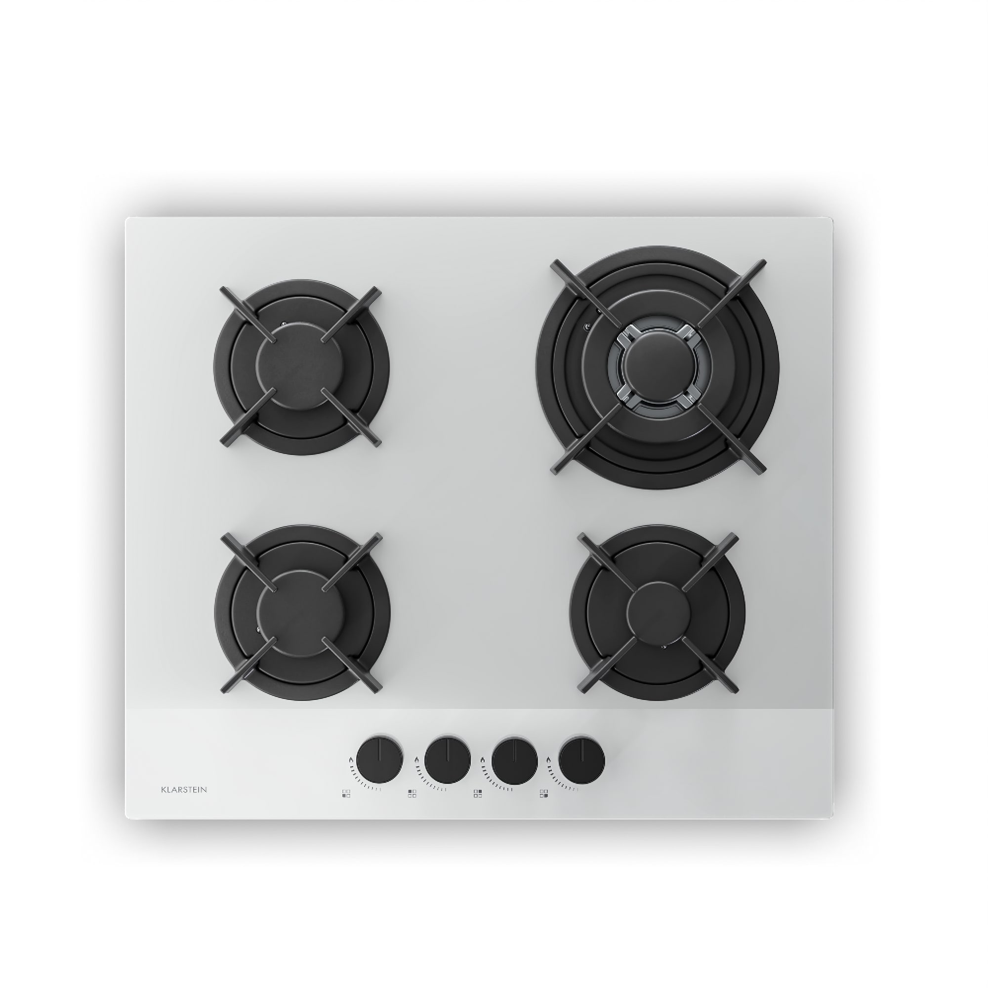 Velaire Gaskochfeld | 5-flammig mit elektrischer Z&uuml;ndung | Erdgas- & LPG-kompatibel | 10400W | 90cm Wei&szlig; 60 cm - Bild 1