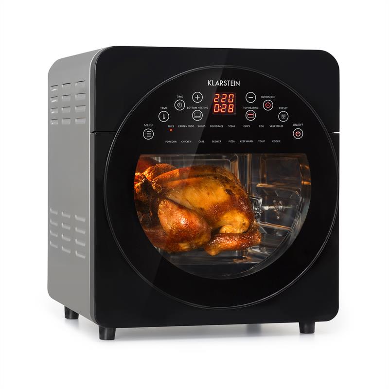 AeroVital easy touch Hei&szlig;luftfritteuse 1700W 14l Timer 16 Programme metallic / schwarz Metallic - Bild 1
