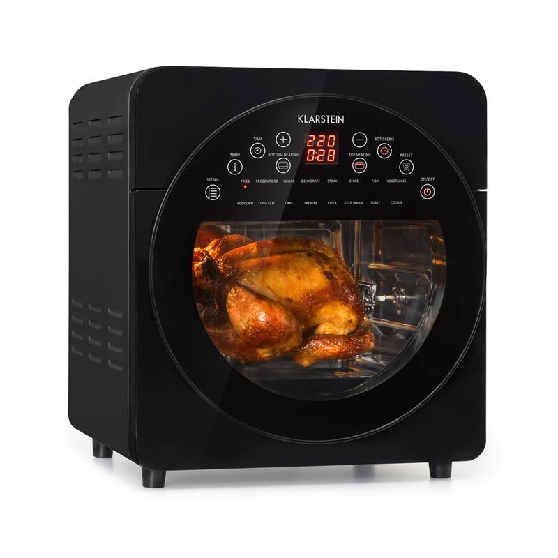 AeroVital easy touch Heißluftfritteuse 1700W 14l Timer 16 Programme schwarz Schwarz | 04060656158797