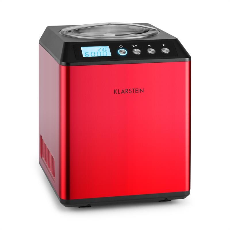 Vanilla Sky Eiscreme-Maschine Kompressor  180W Edelstahl rot Rot
