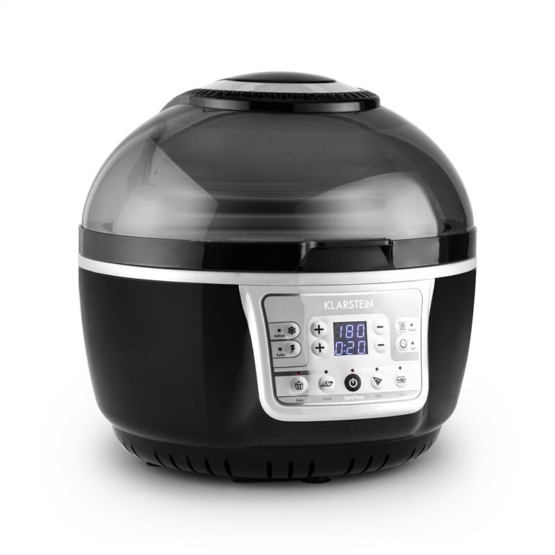 VitAir Turbo Heißluftfritteuse grau-schwarz 1400W Grillen Backen  Schwarz