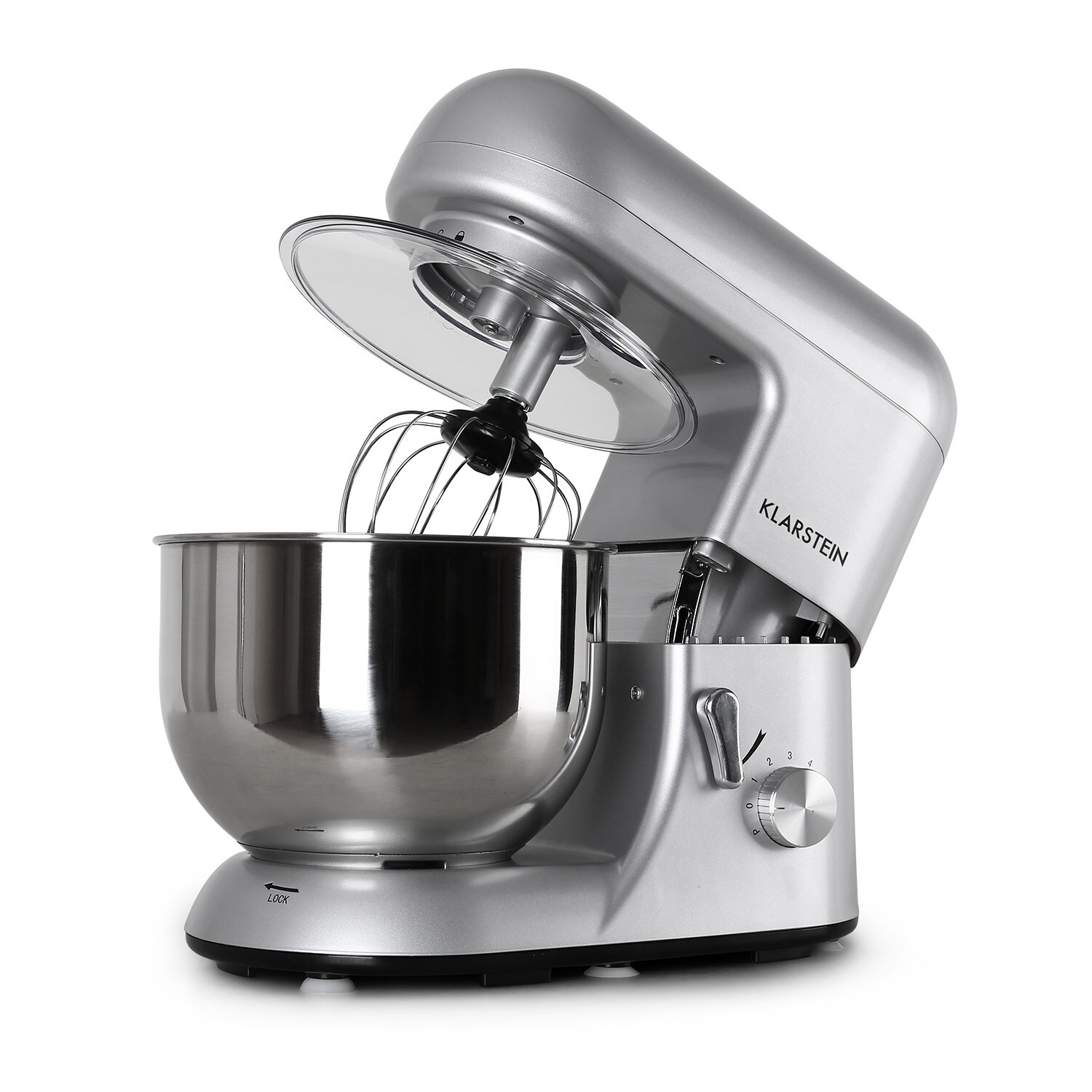 Bella Küchenmaschine 1800 W / 2,7 PS 5 Ltr Edelstahl BPA-frei Silber
