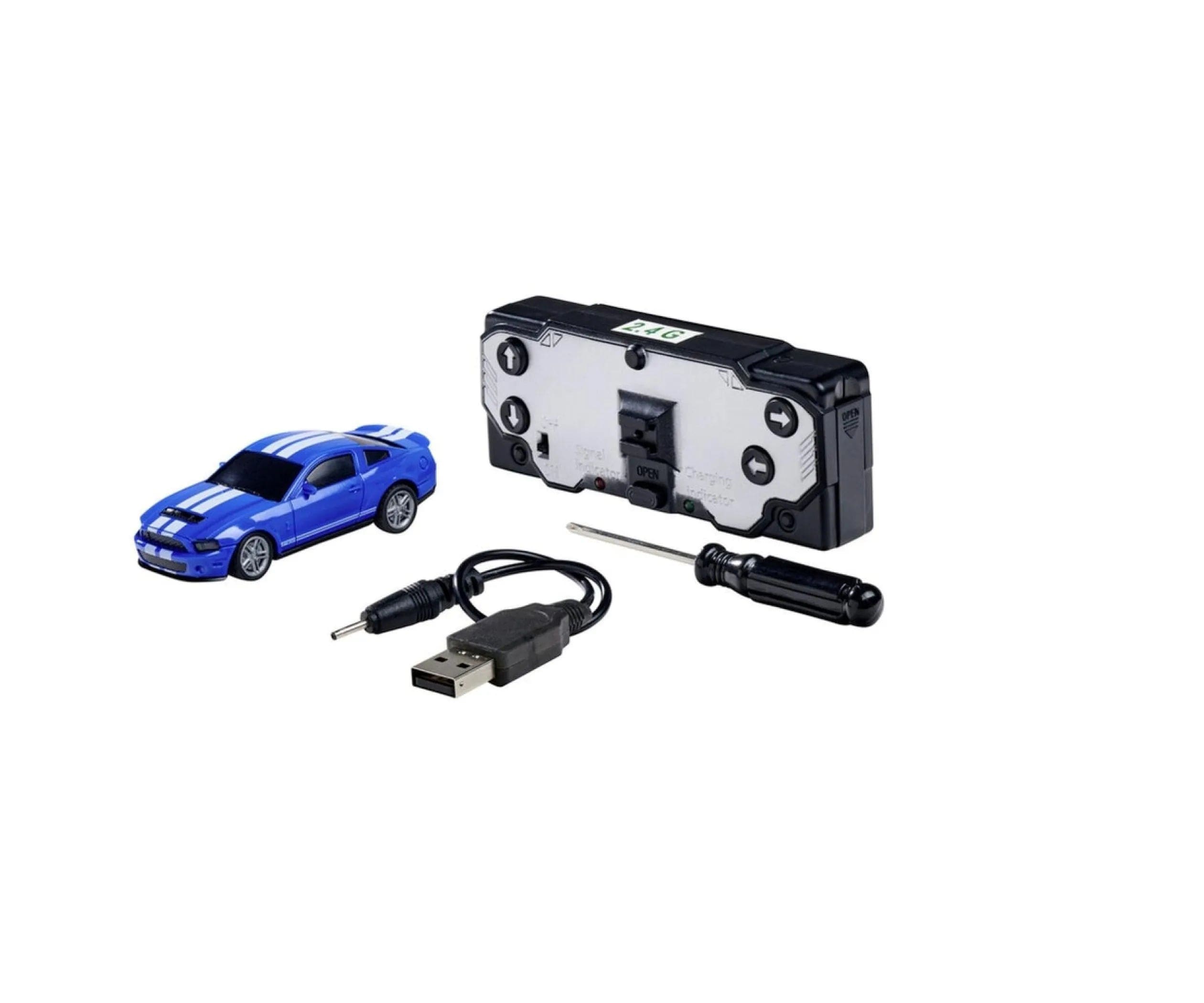 Carson 1:60 Nano Racer Ford Mustang Shelby GT500 blau - Bild 1
