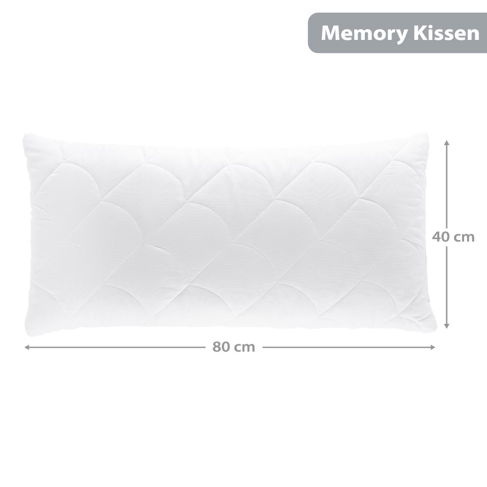 SCHLAFWOHL BASIC® Memory Foam Kissen 40x80cm Kopfkissen aus