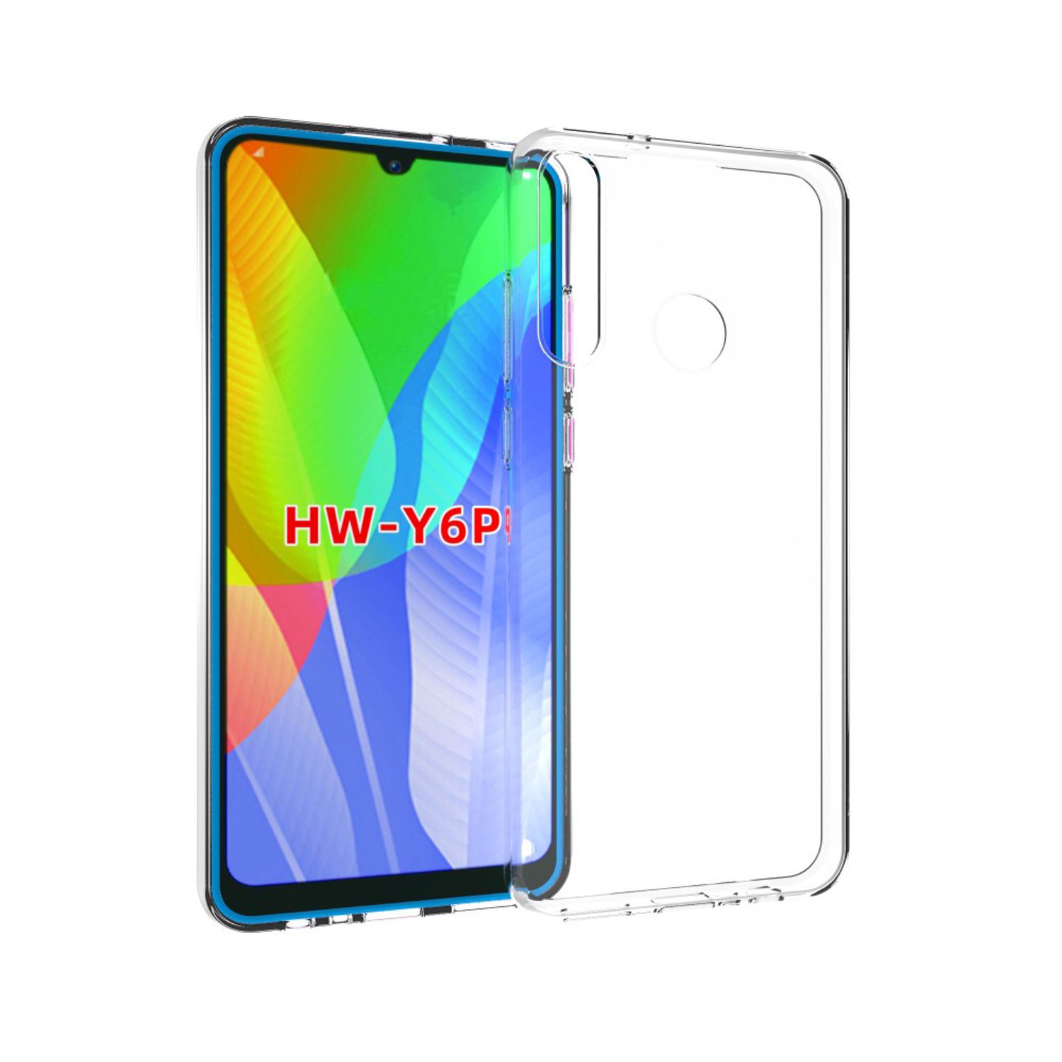 Huawei Y6p durchsichtige Handyh&uuml;lle Schutzcase Cover Etui Bumper Transparent Neu - Bild 1