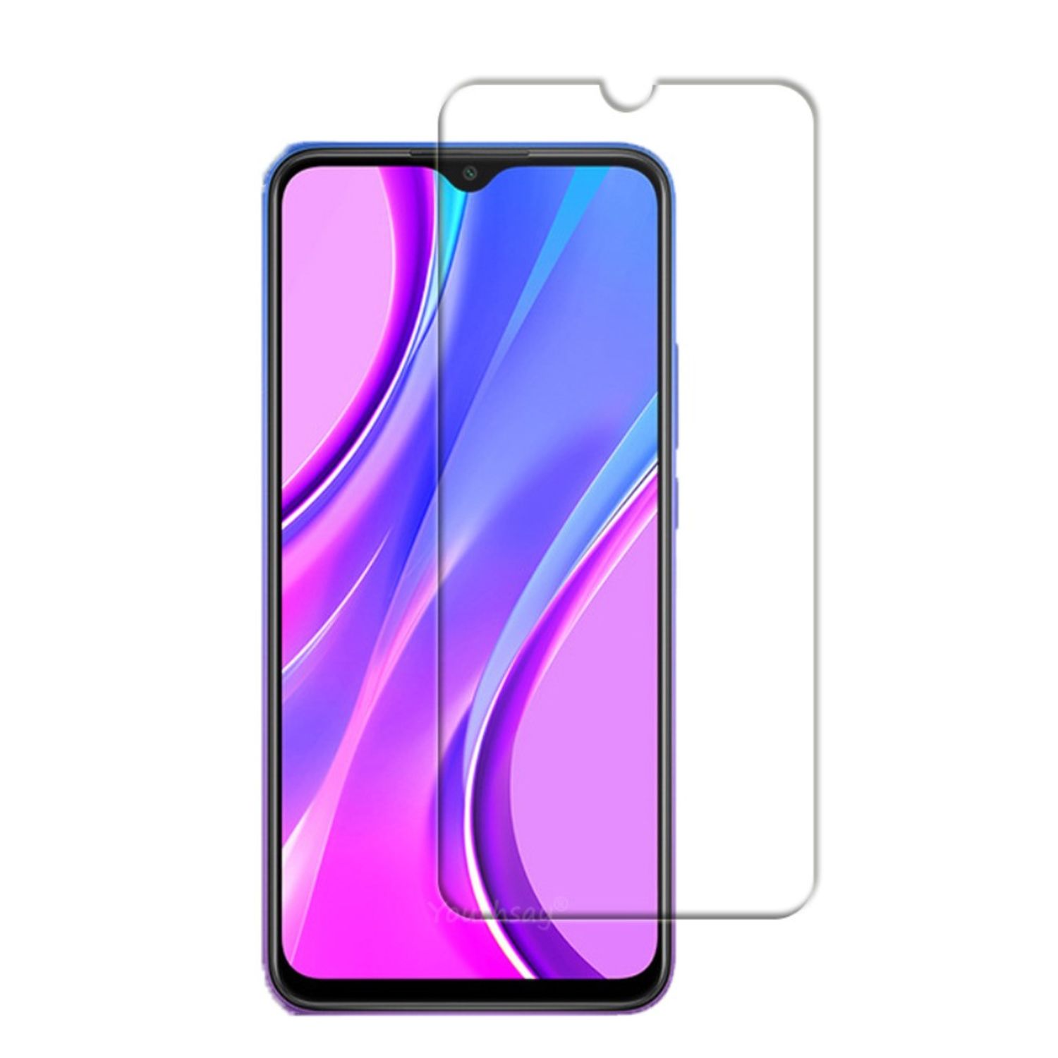 Xiaomi Redmi 9 Panzerfolie Glas Schutzglas Hartglas Schutzfolie Display 9H - Bild 1