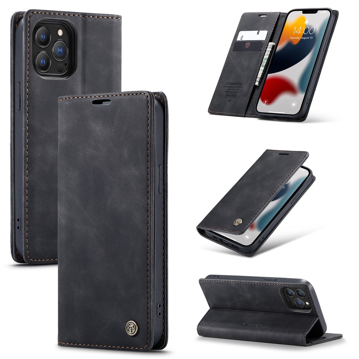 H&uuml;lle Handy Schutz f&uuml;r Apple iPhone 13 Pro Max Case Cover Tasche Etuis Schwarz - Bild 1
