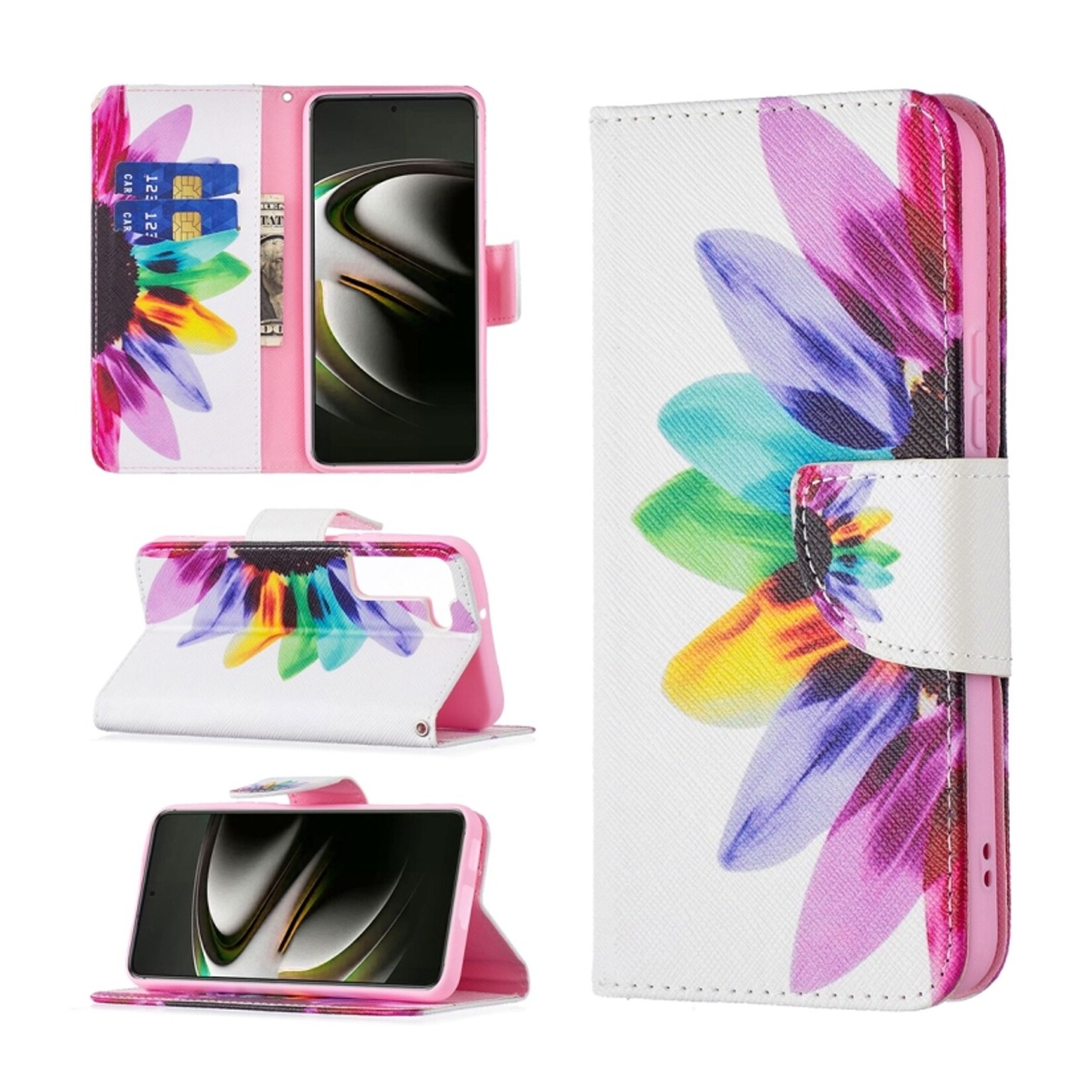 Hülle Handy Schutz für Samsung Galaxy S22 5G Case Flip Cover Tasche Etui Bumper