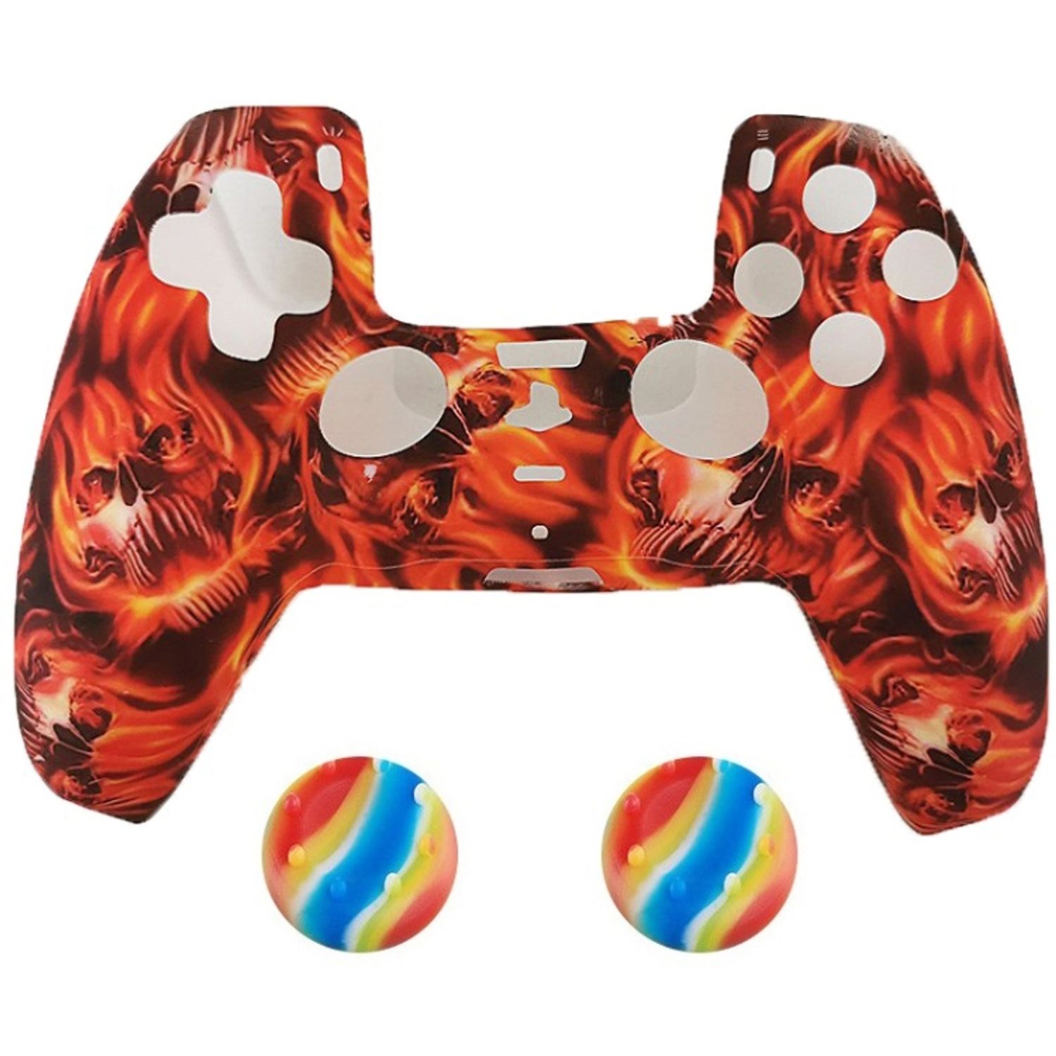 2 x Schutzh&uuml;lle f&uuml;r Playstation 5 DualSense Controller Skin Silikon Schutz Motiv - Bild 1