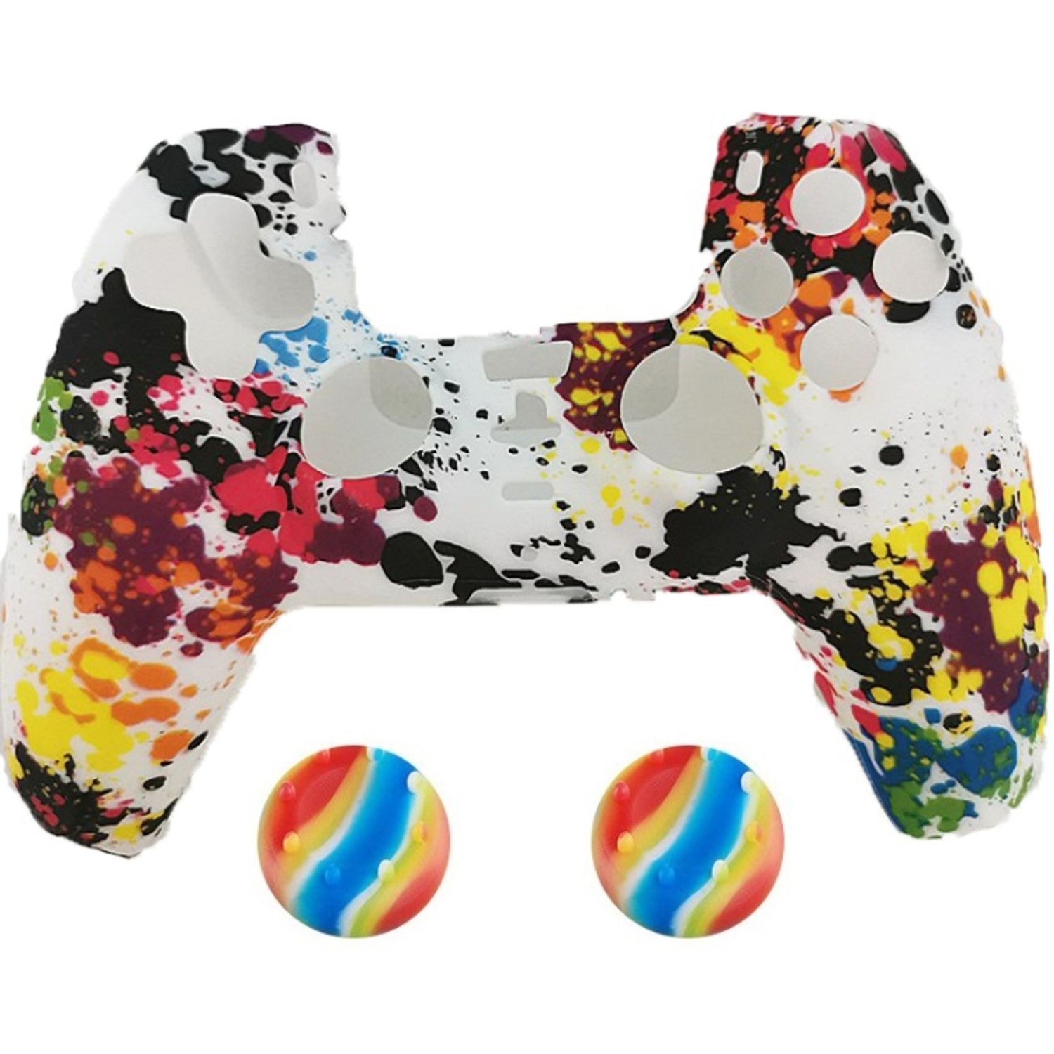 2 x Schutzh&uuml;lle f&uuml;r Playstation 5 DualSense Controller Skin Silikon Schutz Motiv - Bild 1