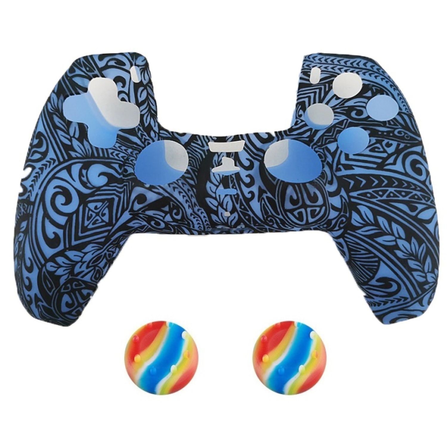 2 x Schutzh&uuml;lle f&uuml;r Playstation 5 DualSense Controller Skin Silikon Schutz Motiv - Bild 1