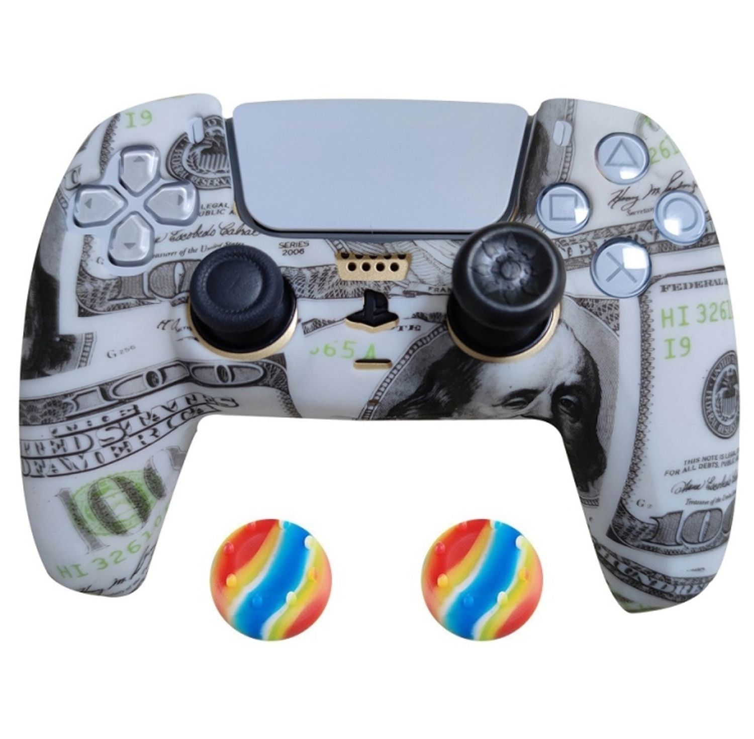 2 x Schutzh&uuml;lle f&uuml;r Playstation 5 DualSense Controller Skin Silikon Schutz Motiv - Bild 1