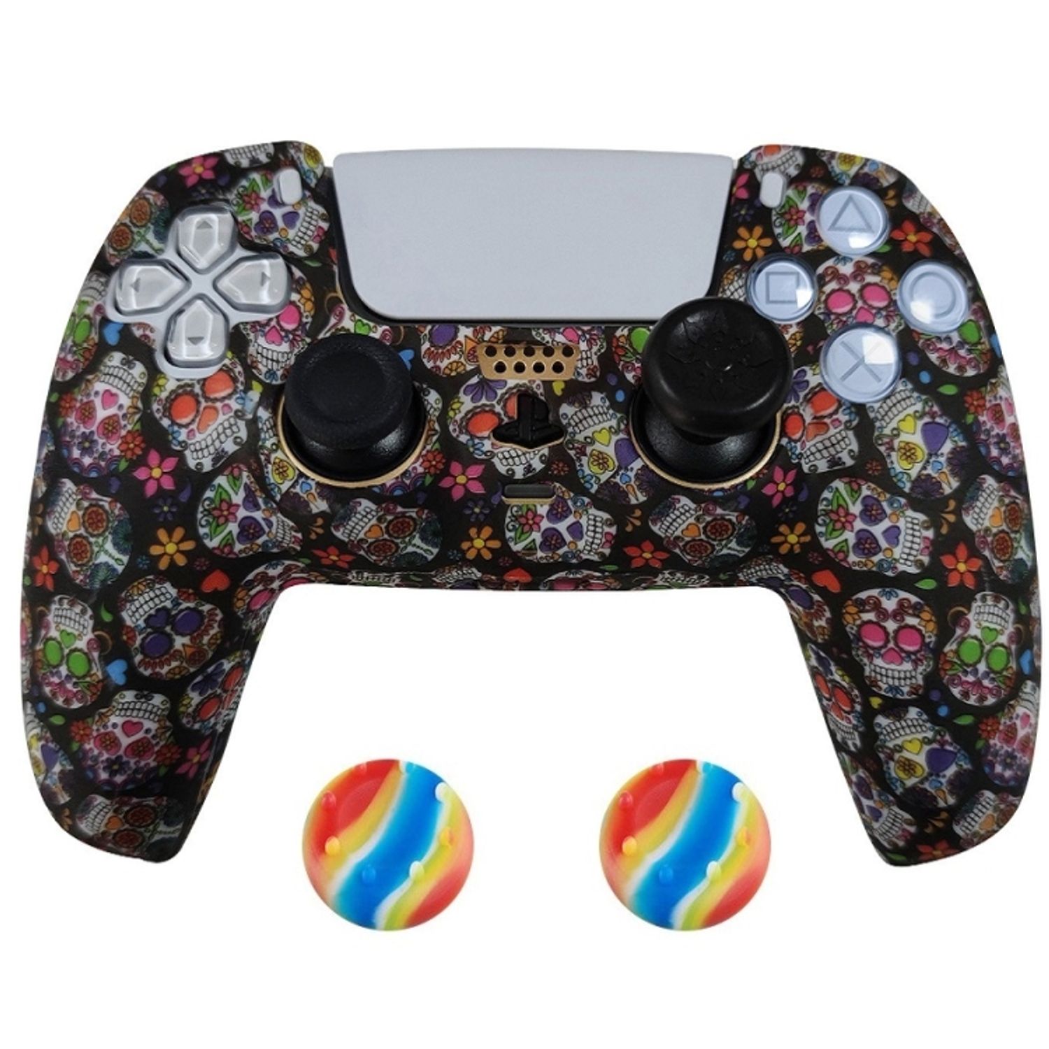 2 x Schutzh&uuml;lle f&uuml;r Playstation 5 DualSense Controller Skin Silikon Schutz Motiv - Bild 1