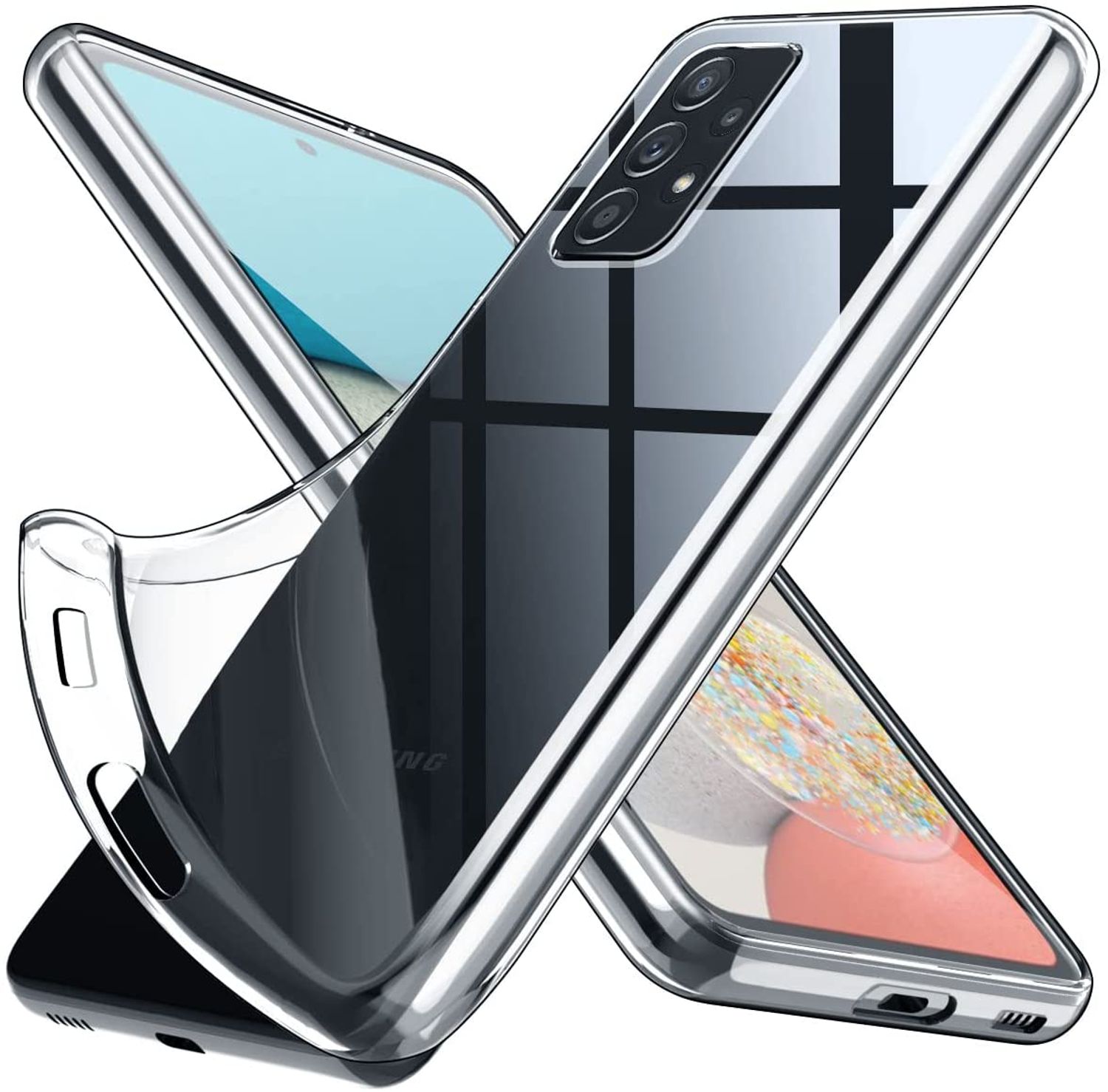 H&uuml;lle Handy Schutz f&uuml;r Samsung Galaxy A53 5G Case Cover Tasche Etuis Transparent - Bild 1
