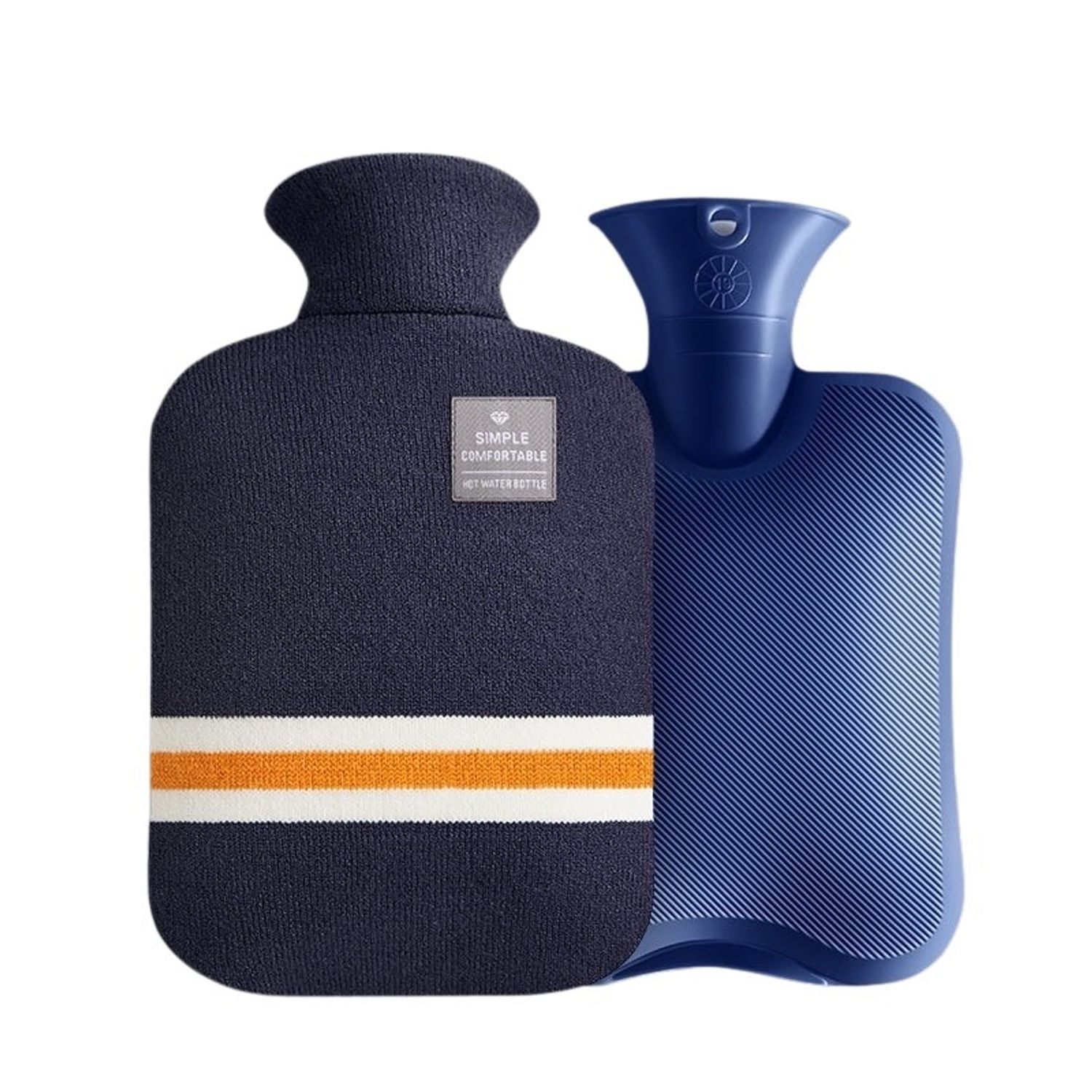 XXL W&auml;rmflasche weicher Stoff Bezug 2L W&auml;rmflaschen Bettflasche Handw&auml;rmer Neu - Bild 1