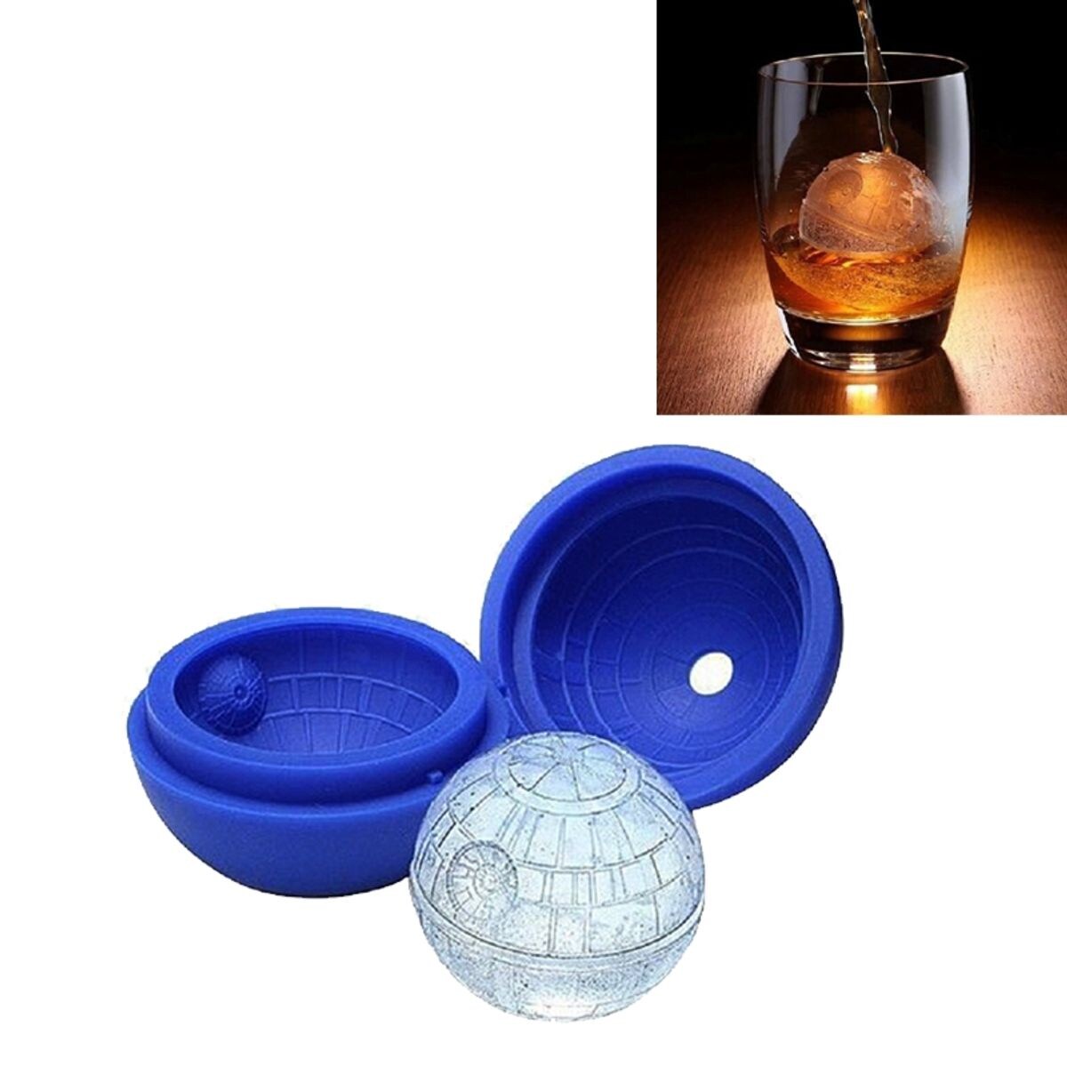 Silikon Eiswürfelform Todesstern Kugel Eiswürfel Eis für Whiskey Wein Bar Party | 04066914298793