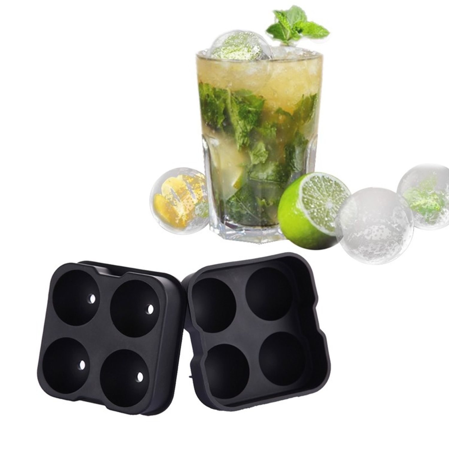 Tovolo Elements XL Eiswürfelform – 2er Set, Extra Große Würfel Für Whiskey & Cocktails, Spülmaschinenfest