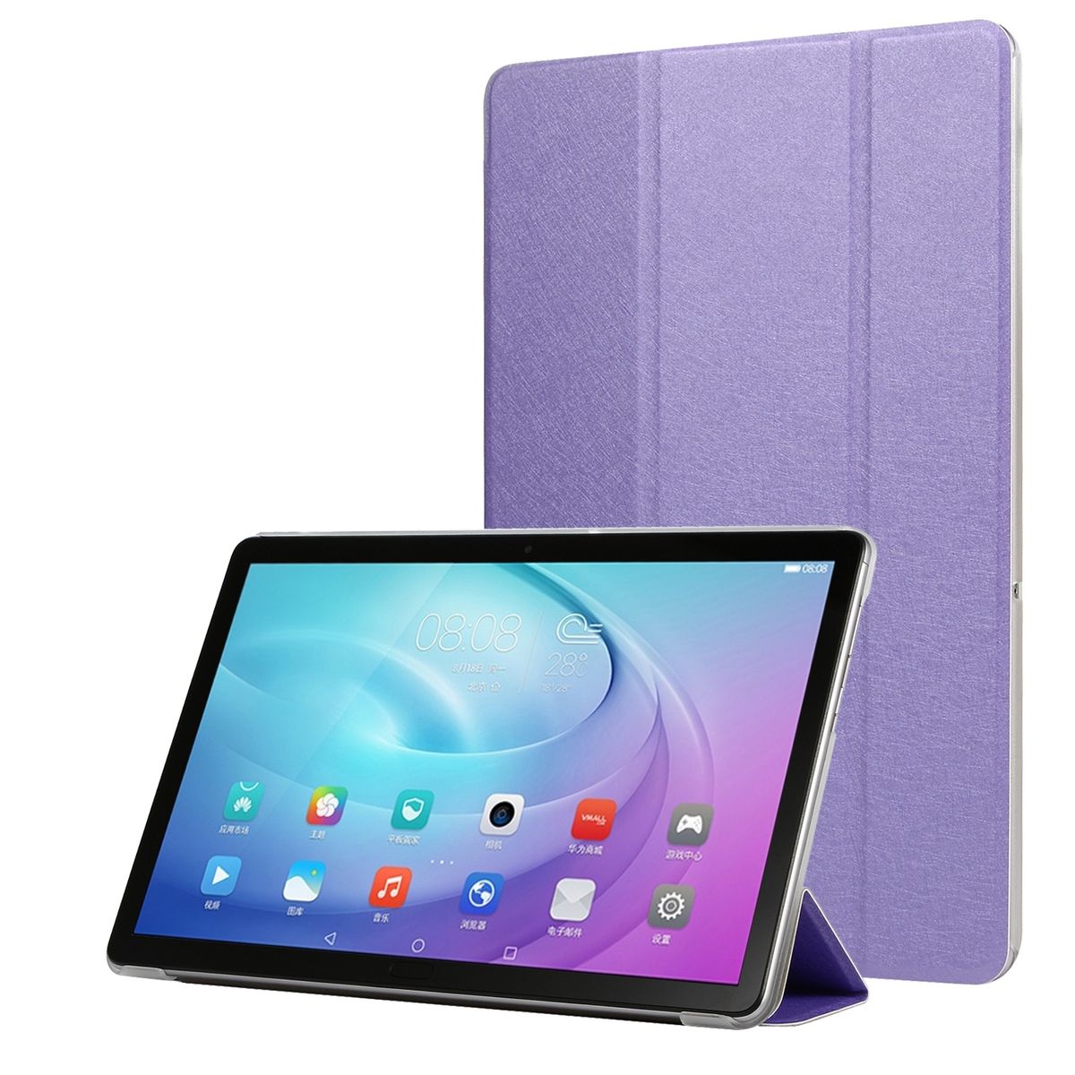 Schutz Tablet H&uuml;lle f&uuml;r Samsung Galaxy Tab A7 Case Cover Tasche Etuis Violett - Bild 1