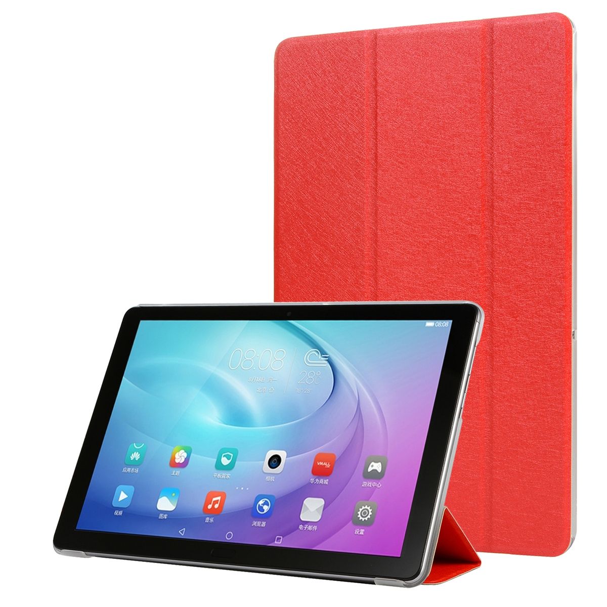 Schutz Tablet H&uuml;lle f&uuml;r Samsung Galaxy Tab A7 Case Cover Tasche 360 Grad Rot Neu - Bild 1